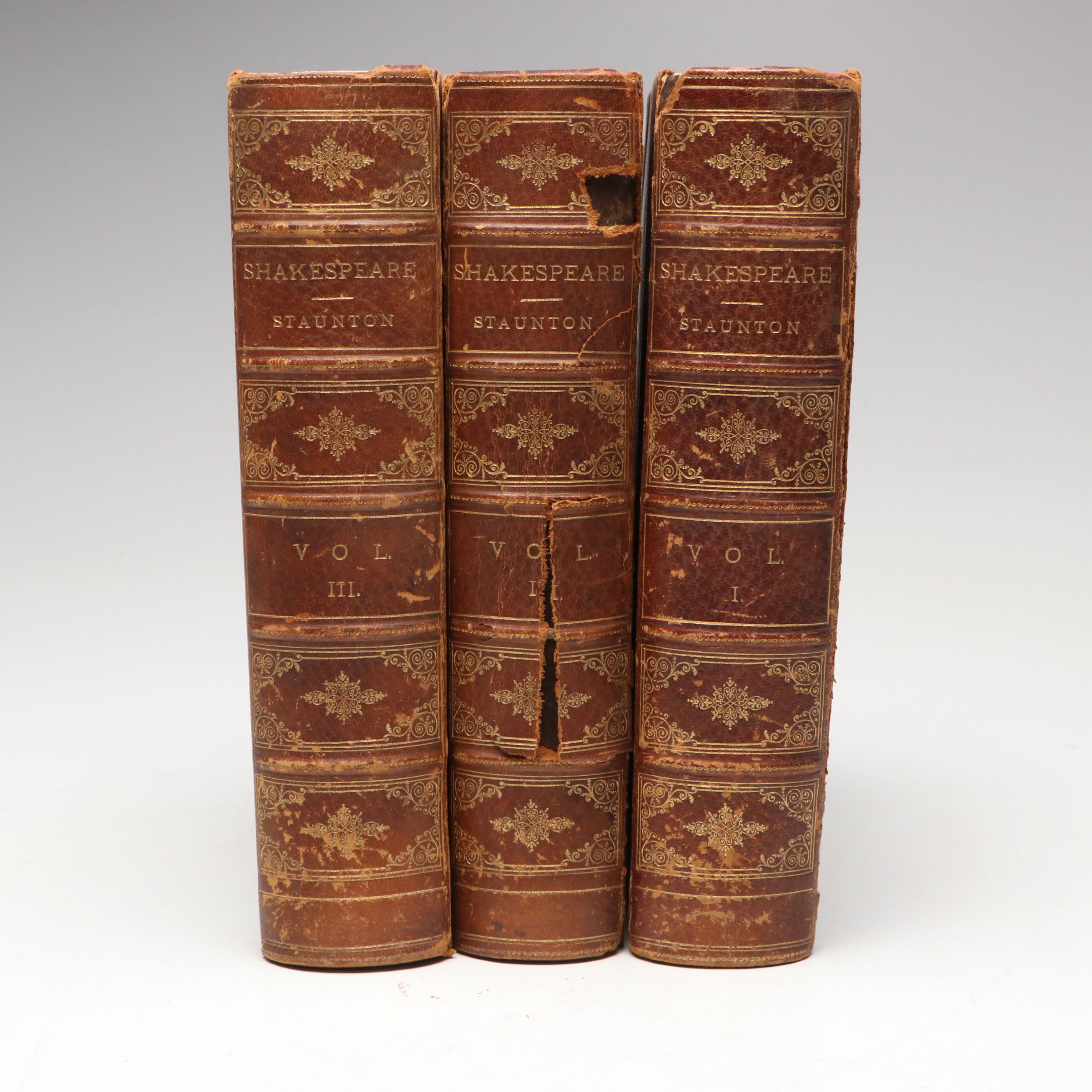 "The Works of Shakespeare" Three-Volume Set Edited by Howard Staunton
