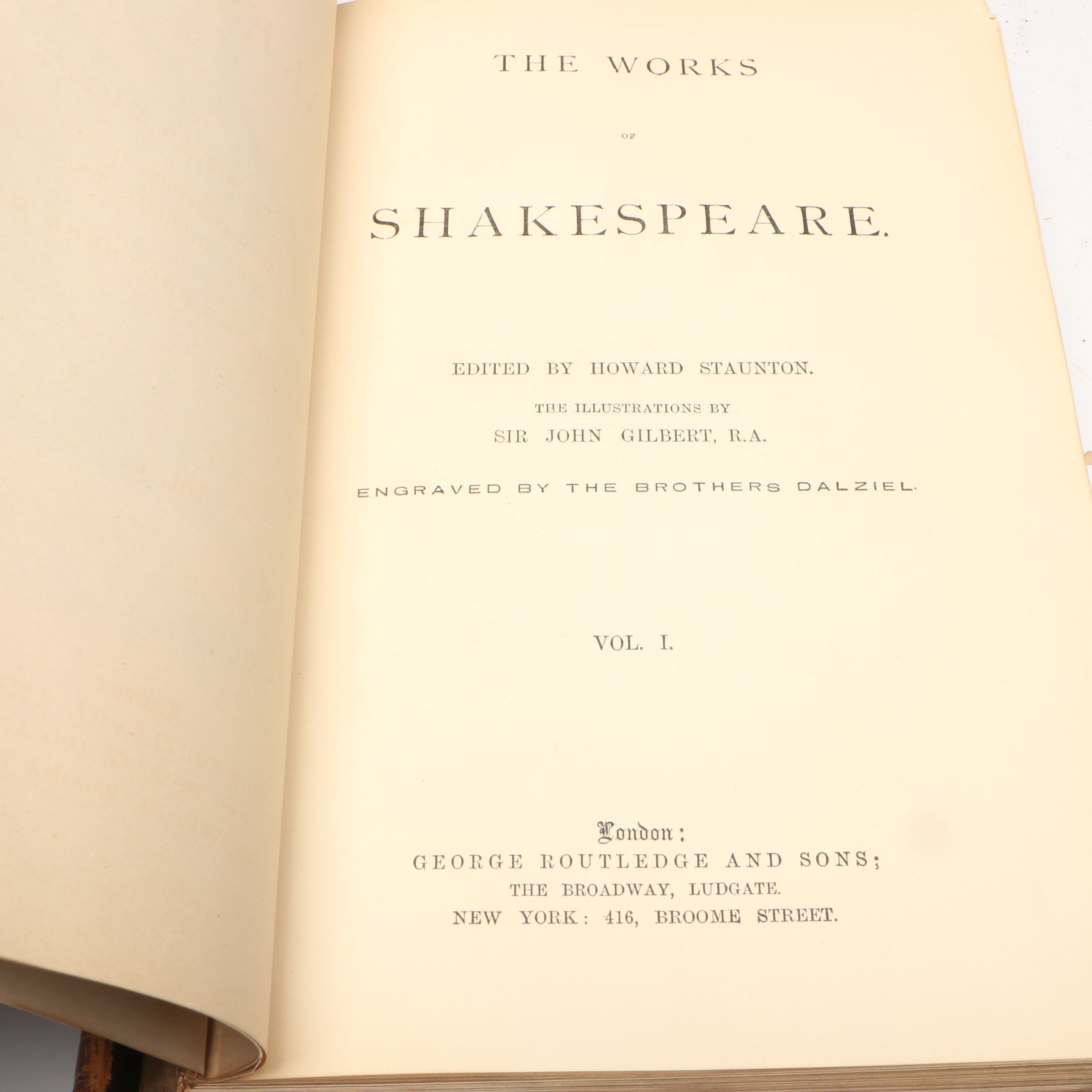 "The Works of Shakespeare" Three-Volume Set Edited by Howard Staunton