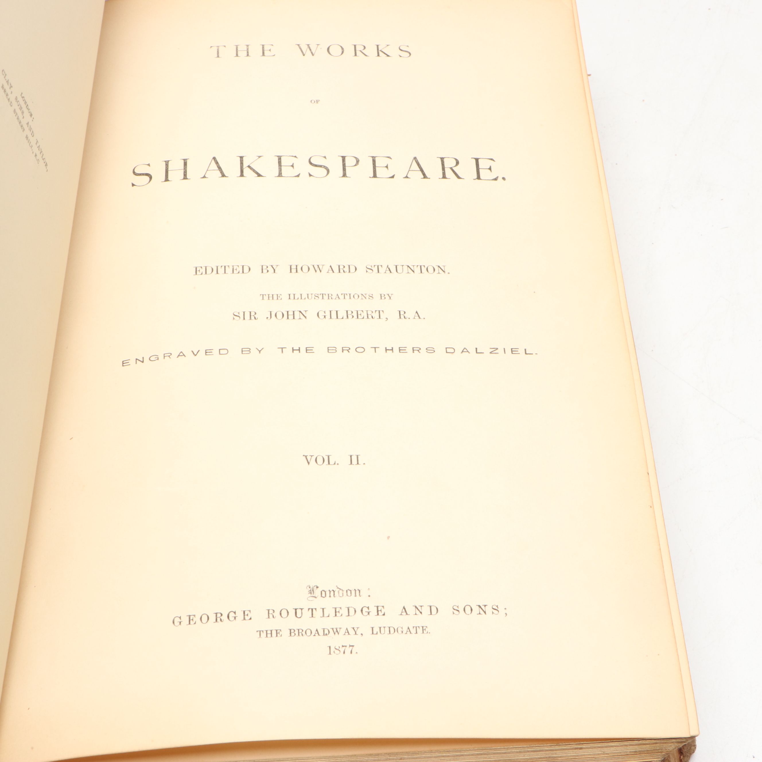 "The Works of Shakespeare" Three-Volume Set Edited by Howard Staunton