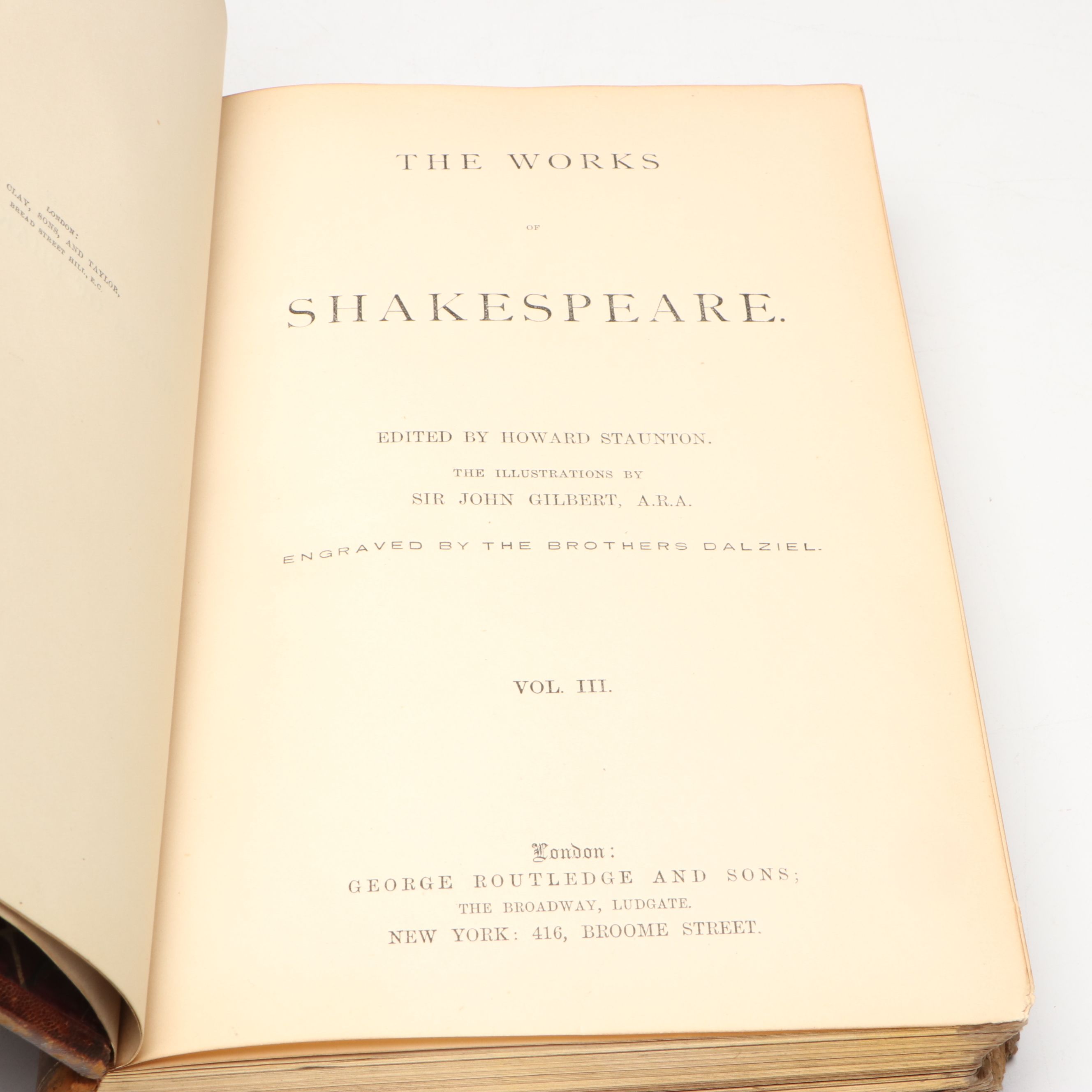 "The Works of Shakespeare" Three-Volume Set Edited by Howard Staunton