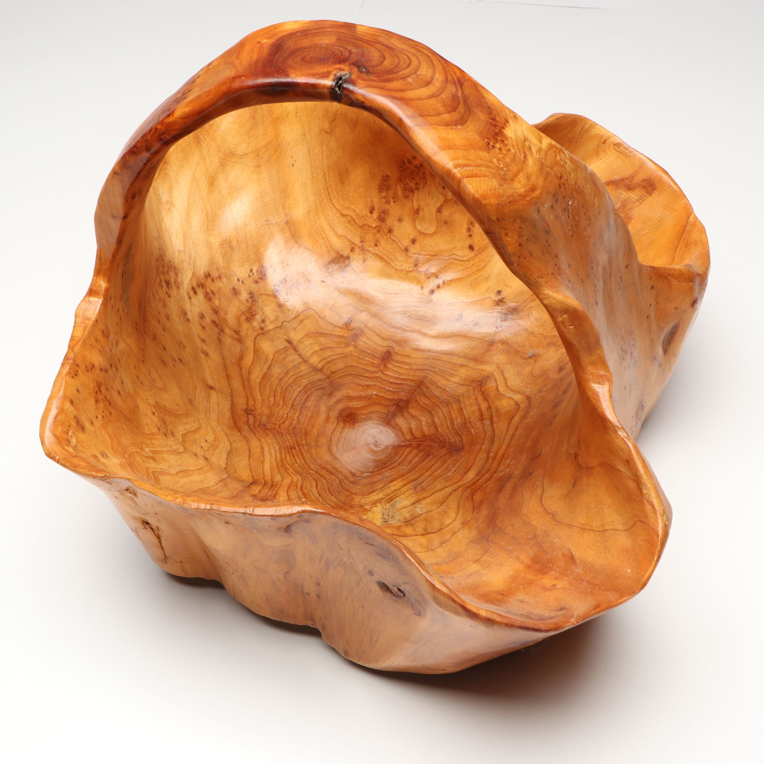 Burled Wood Knot Basket with Bowl