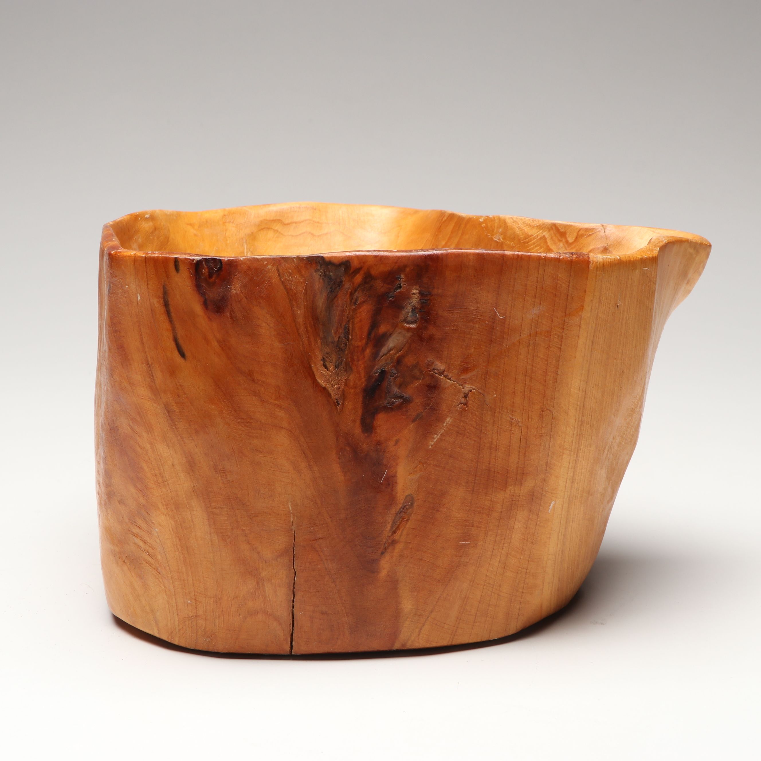 Burled Wood Knot Basket with Bowl