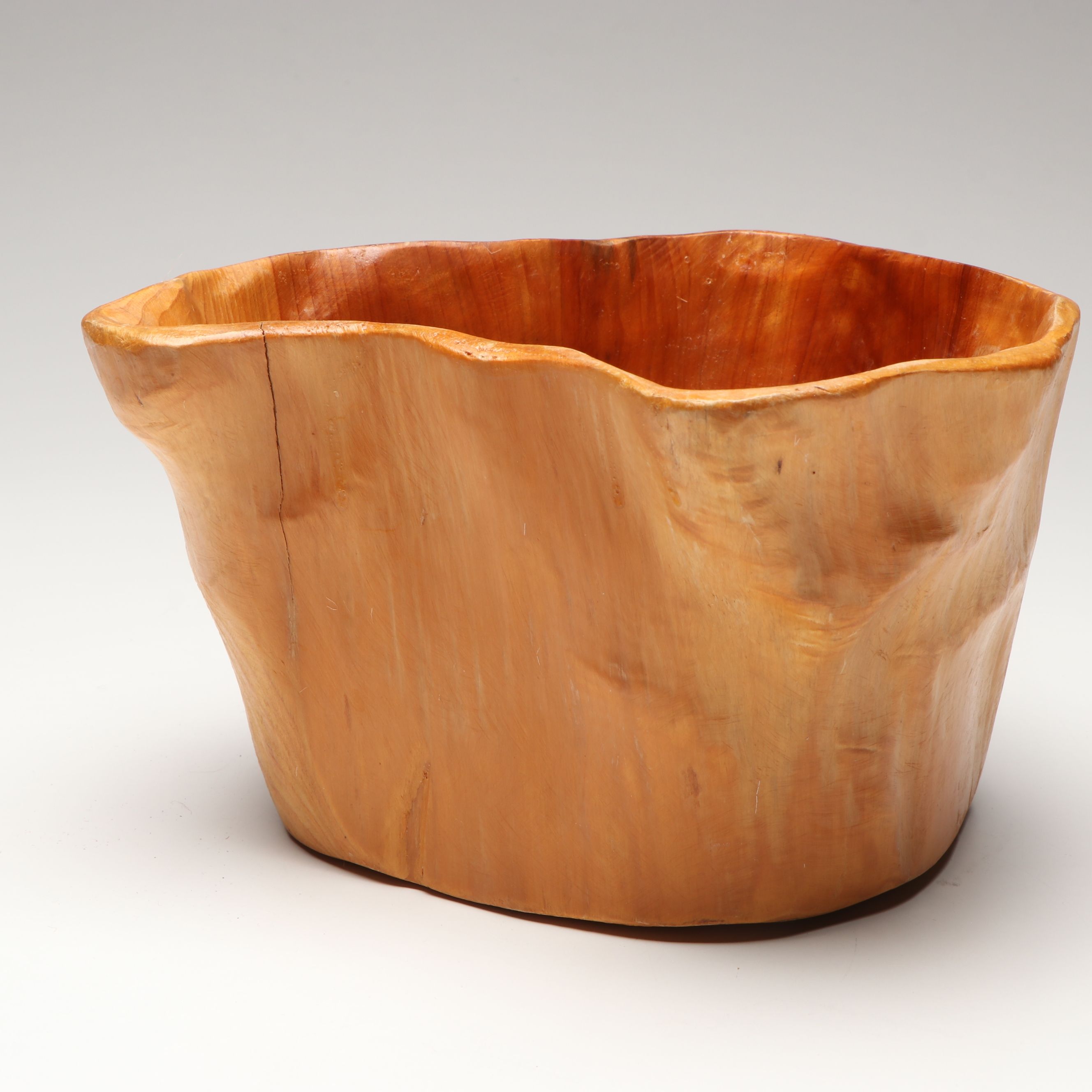 Burled Wood Knot Basket with Bowl