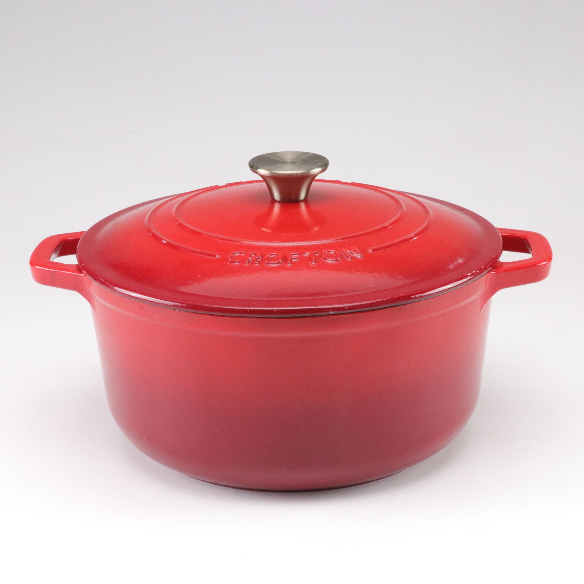 Crofton Red Enameled Cast Iron 6 QT. Dutch Oven