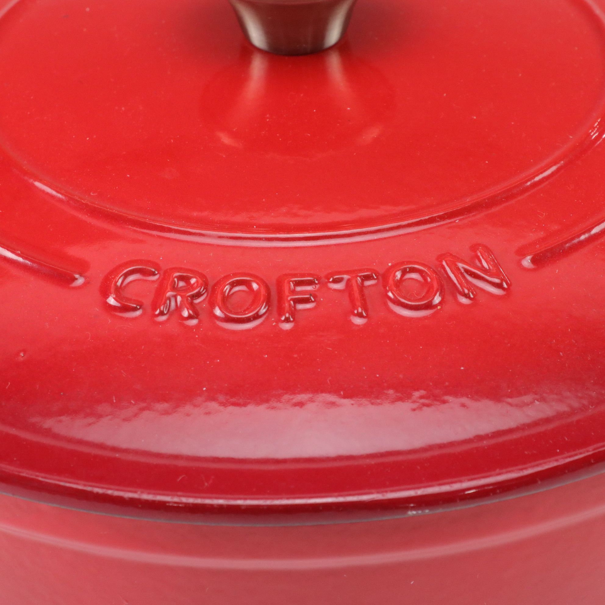 Crofton Red Enameled Cast Iron 6 QT. Dutch Oven