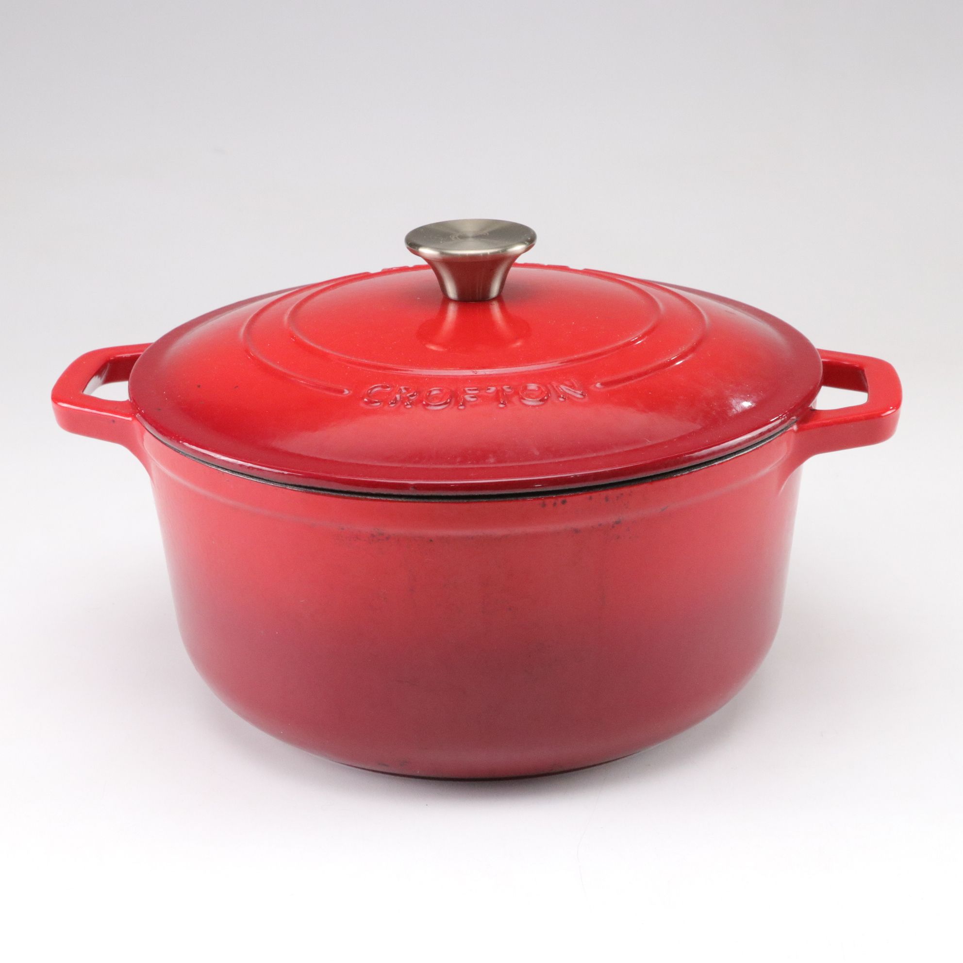 Crofton Red Enameled Cast Iron 6 QT. Dutch Oven