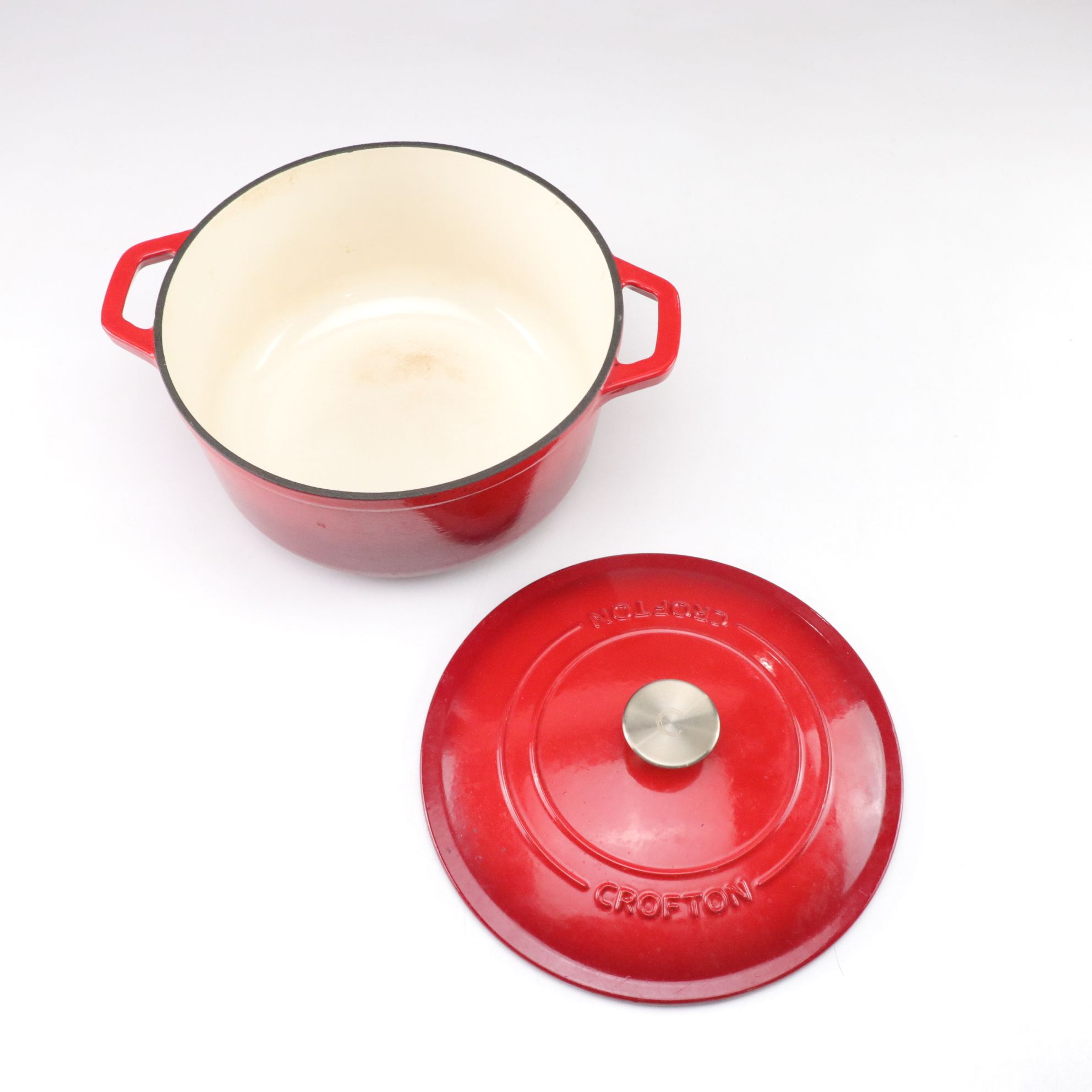 Crofton Red Enameled Cast Iron 6 QT. Dutch Oven