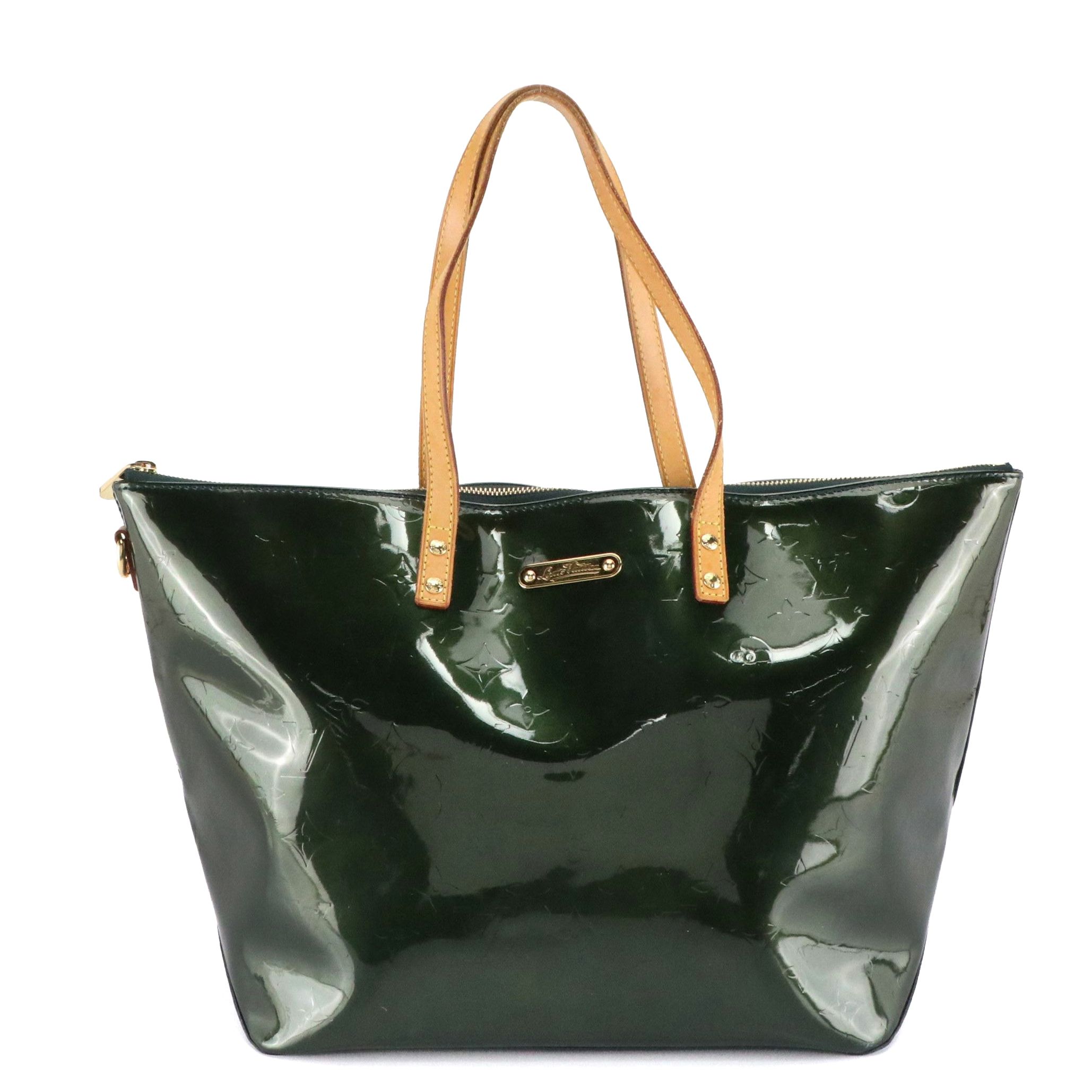 Louis Vuitton Bellevue GM Shoulder Bag in Green Monogram Vernis and Leather