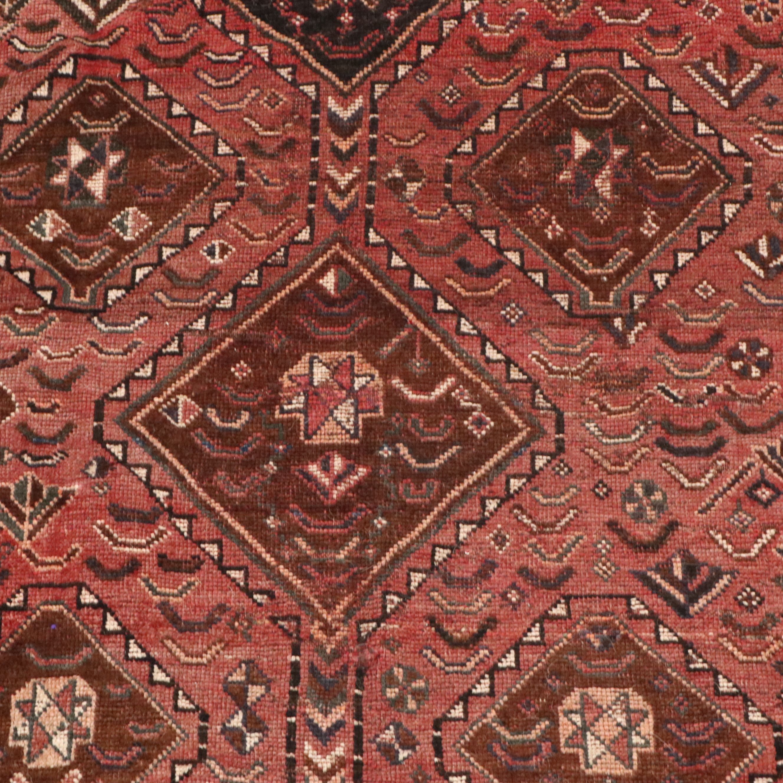 4'3 x 8'7 Hand-Knotted Persian Kurdish Area Rug