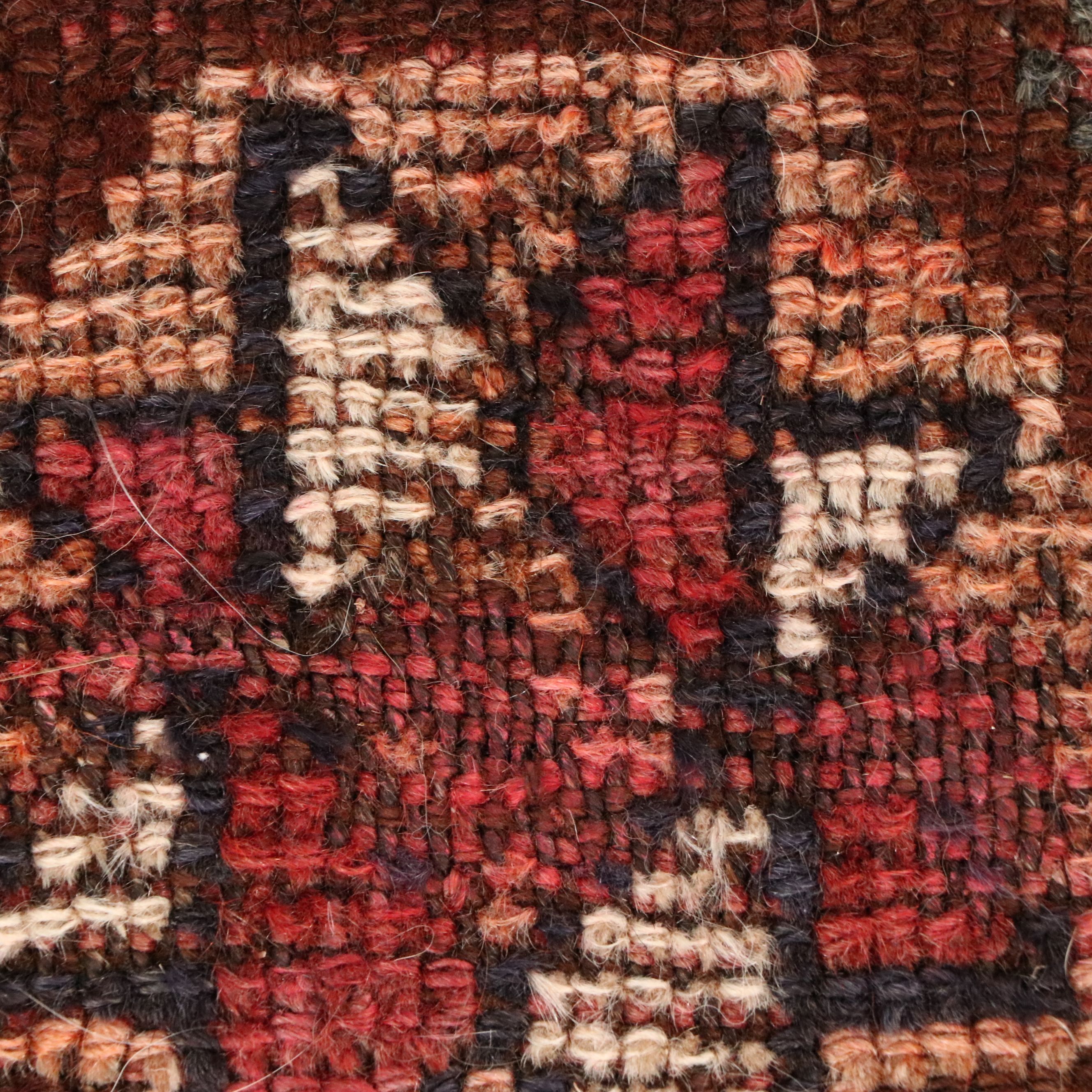 4'3 x 8'7 Hand-Knotted Persian Kurdish Area Rug