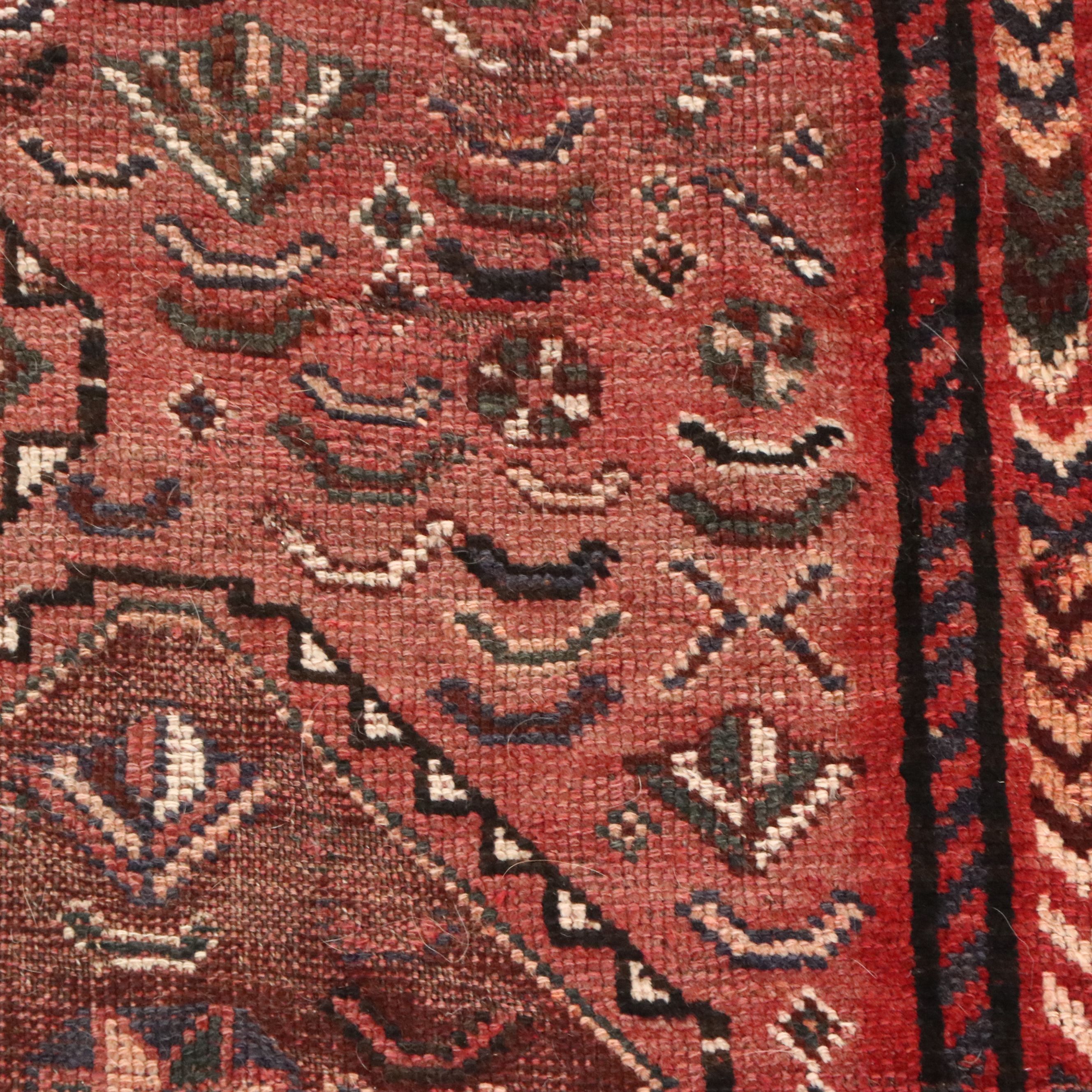 4'3 x 8'7 Hand-Knotted Persian Kurdish Area Rug