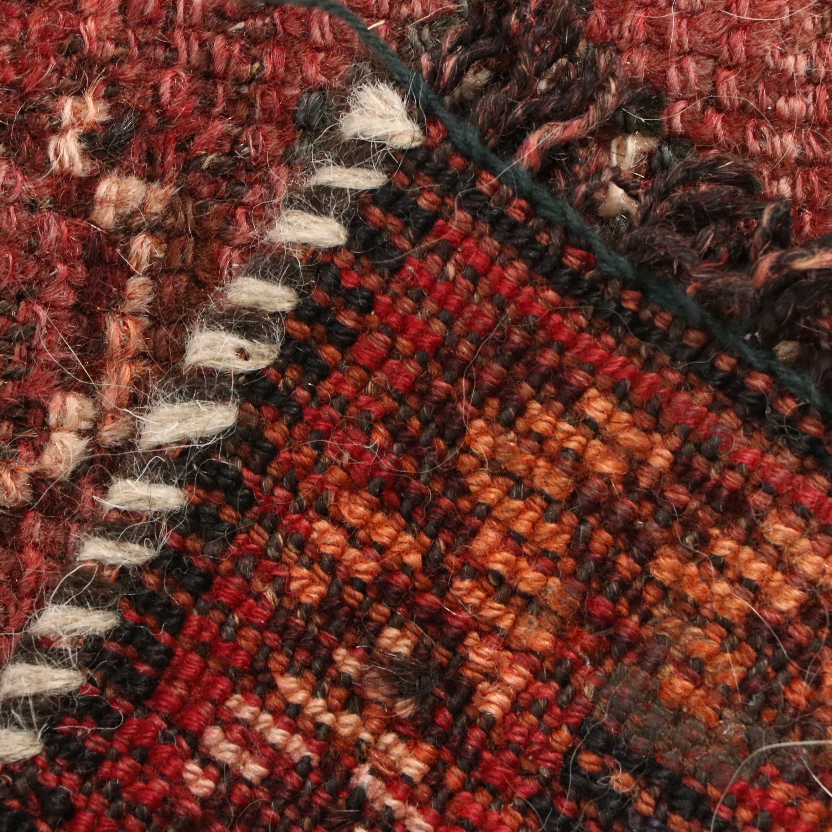 4'3 x 8'7 Hand-Knotted Persian Kurdish Area Rug