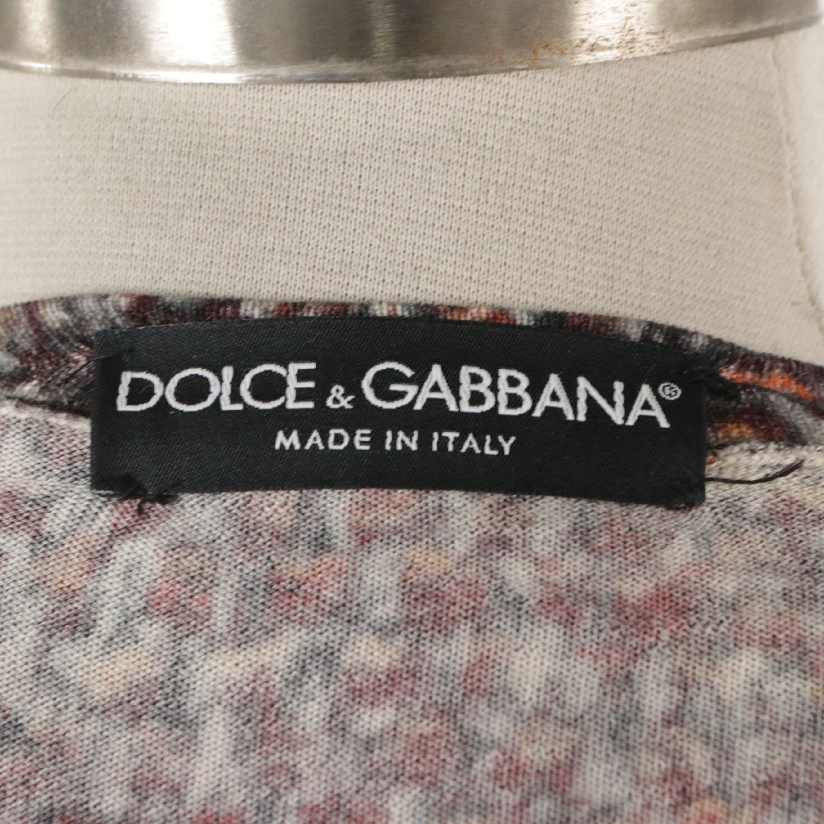 Dolce & Gabbana Printed Wool Two-Piece Sleeveless Top and Cardigan Set