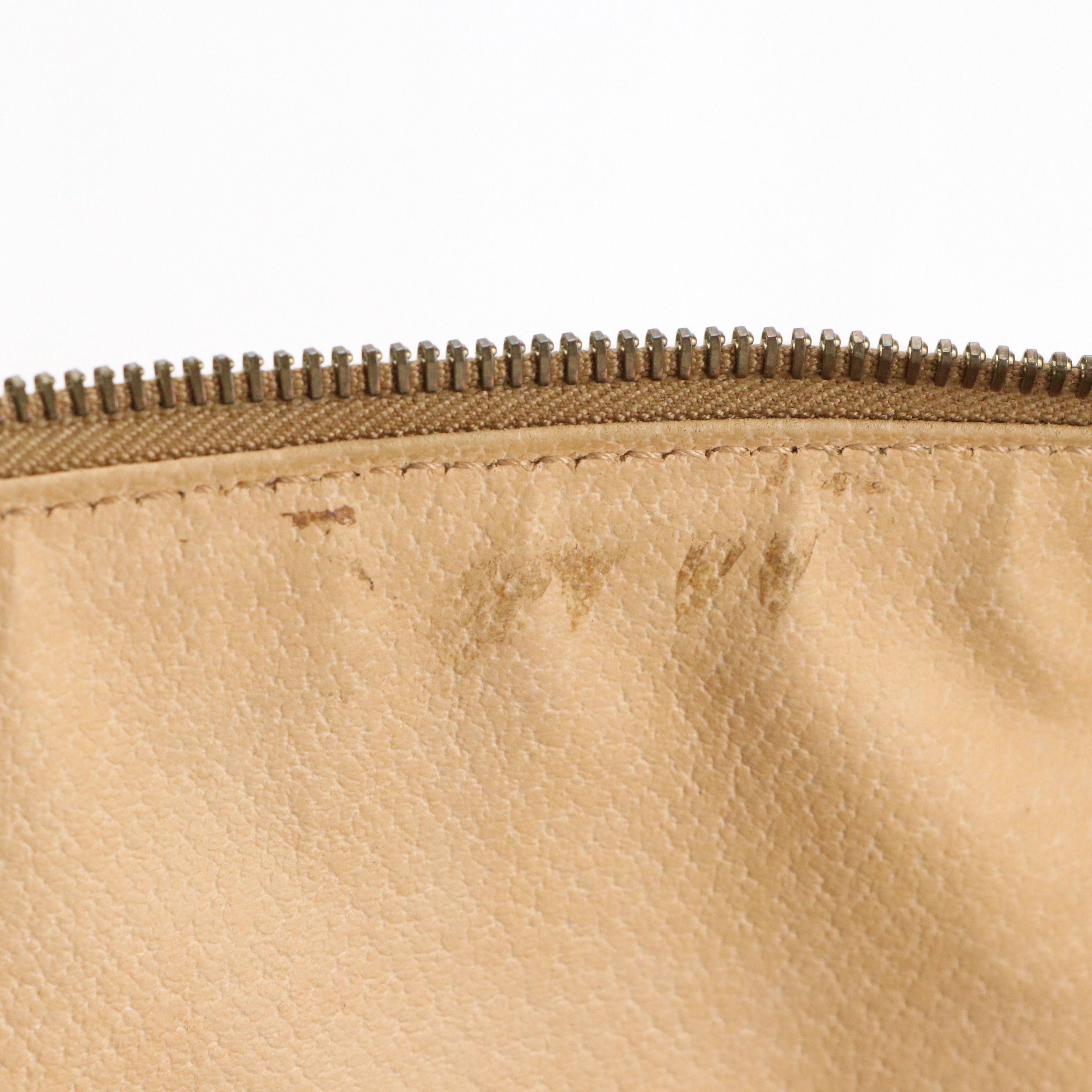 Celine Boston Bag in Macadam Canvas with Leather Trim