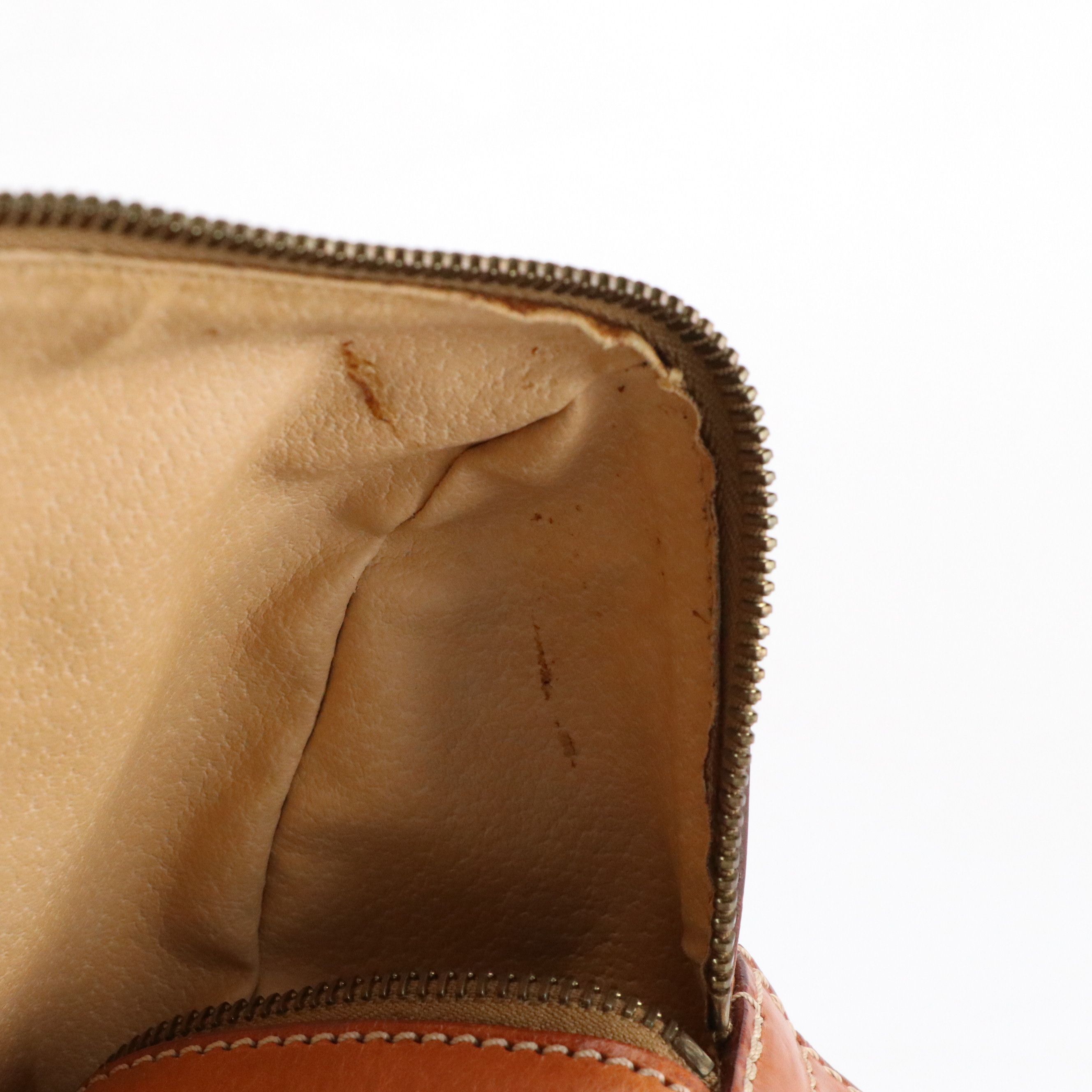 Celine Boston Bag in Macadam Canvas with Leather Trim