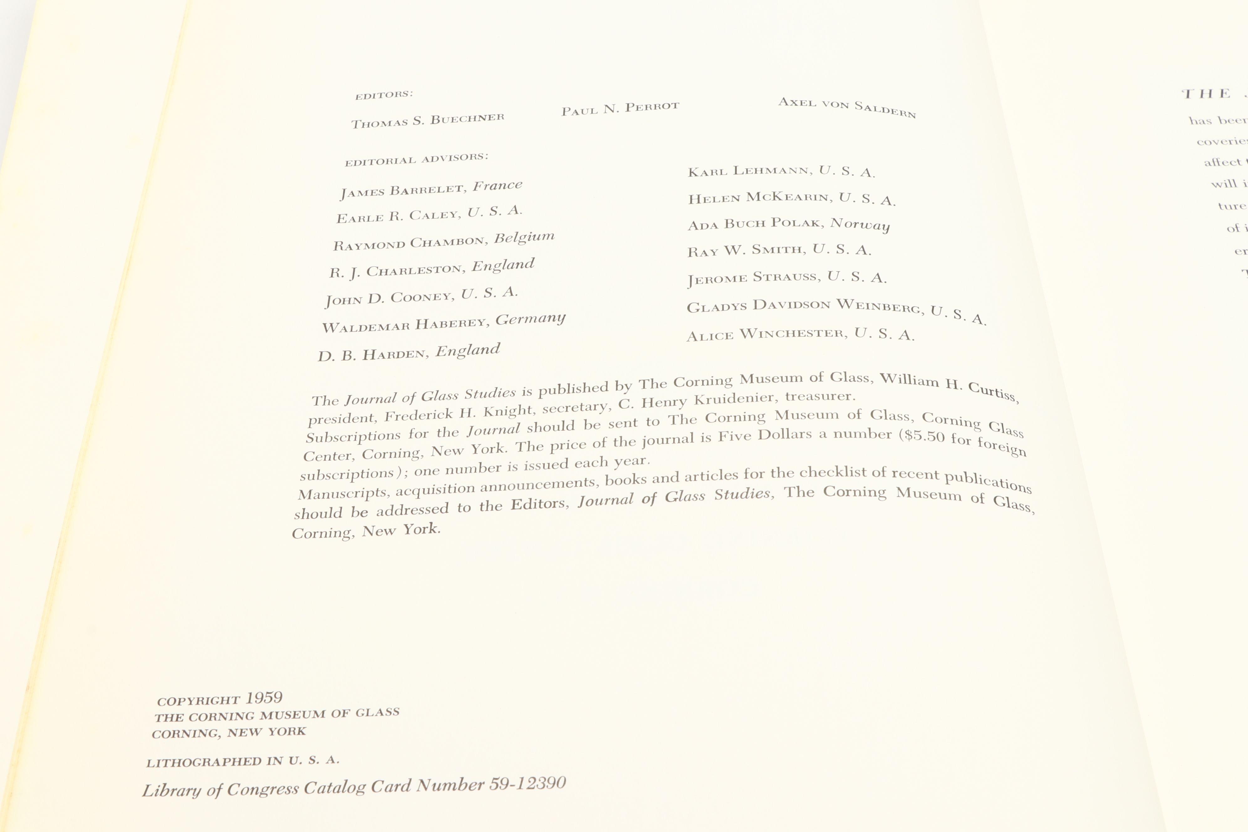 Journal of Glass Studies Publications Collection