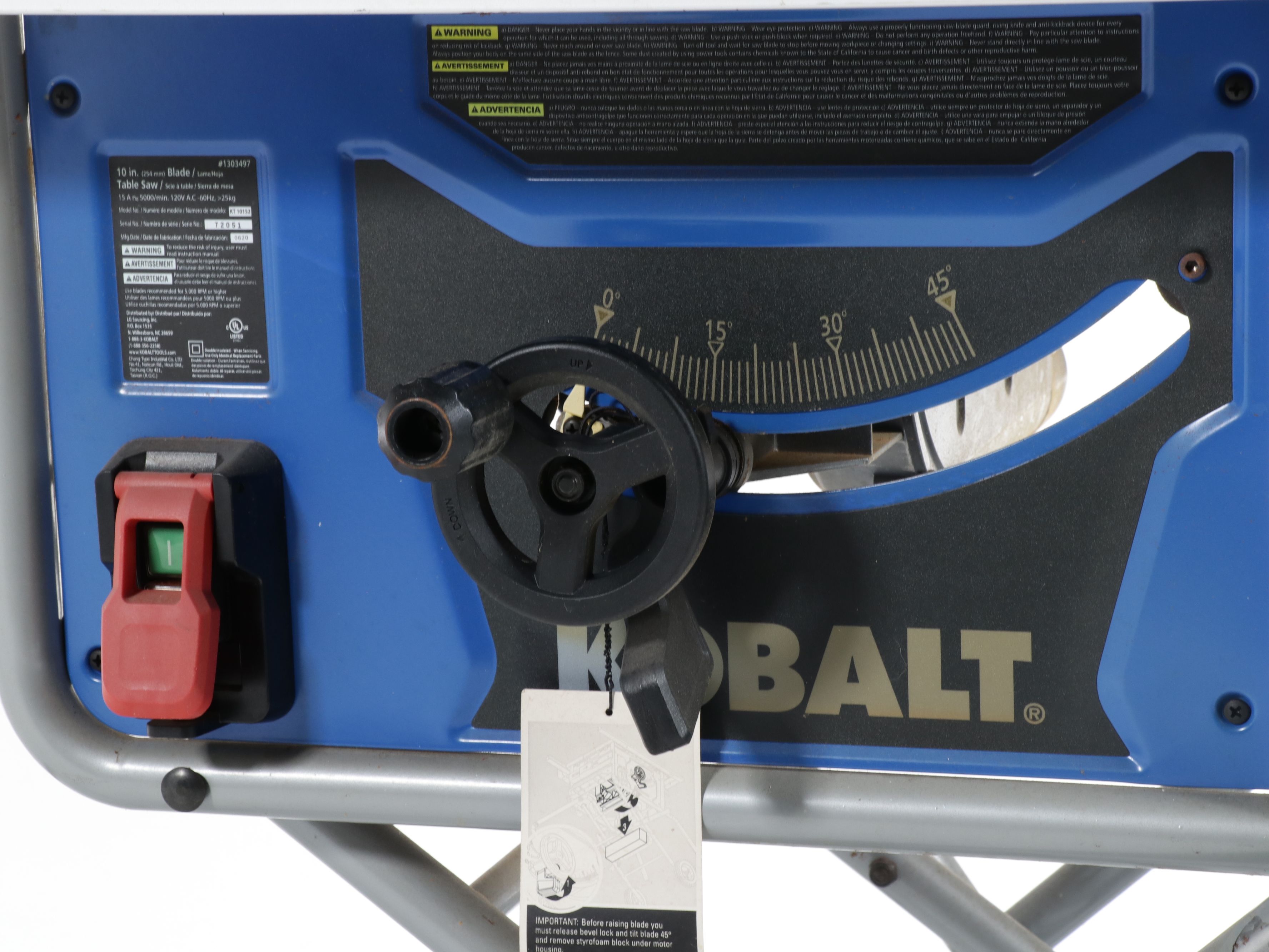 Kobalt Jobsite Portable Table Saw