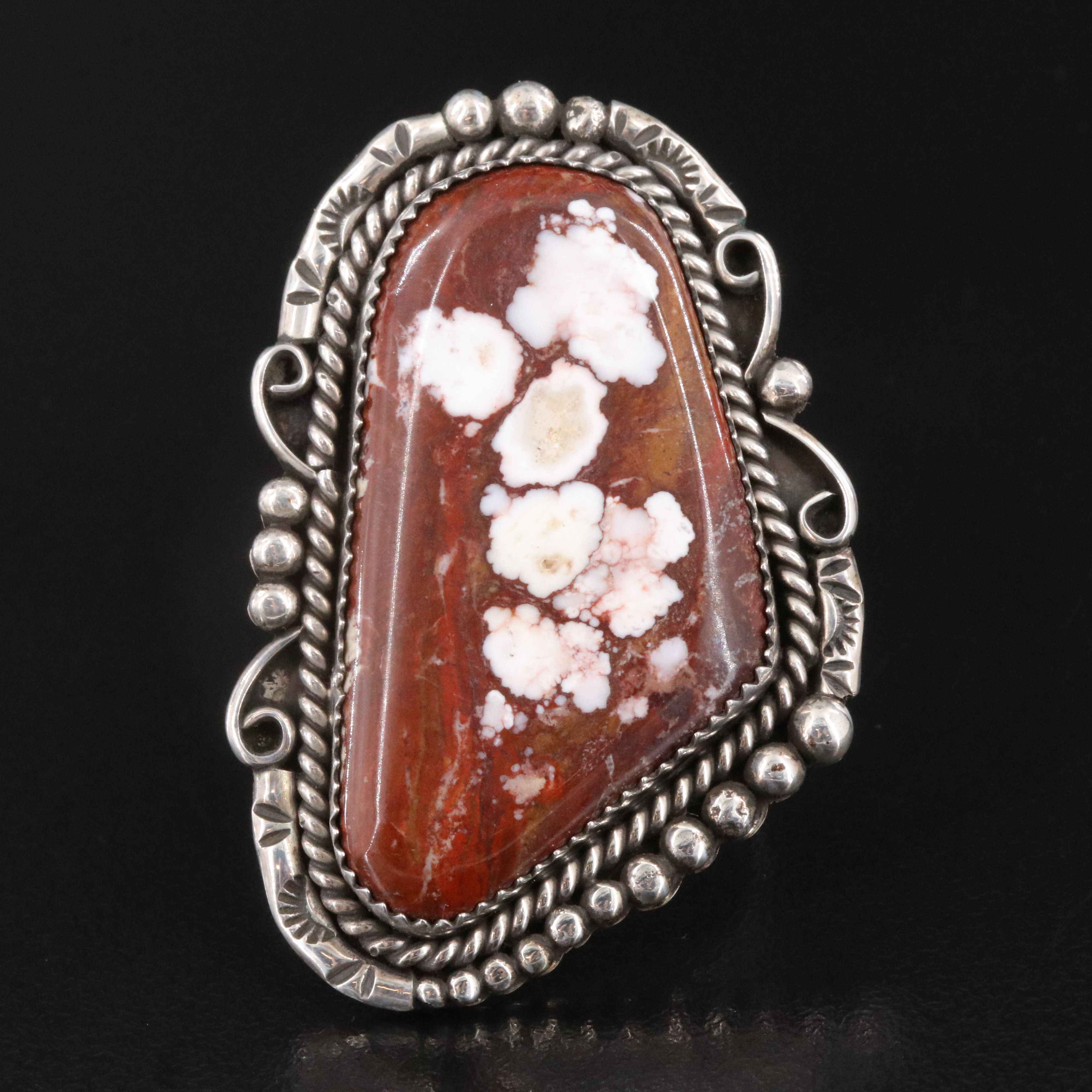 Joe Tso Navajo Diné Sterling Jasper Ring