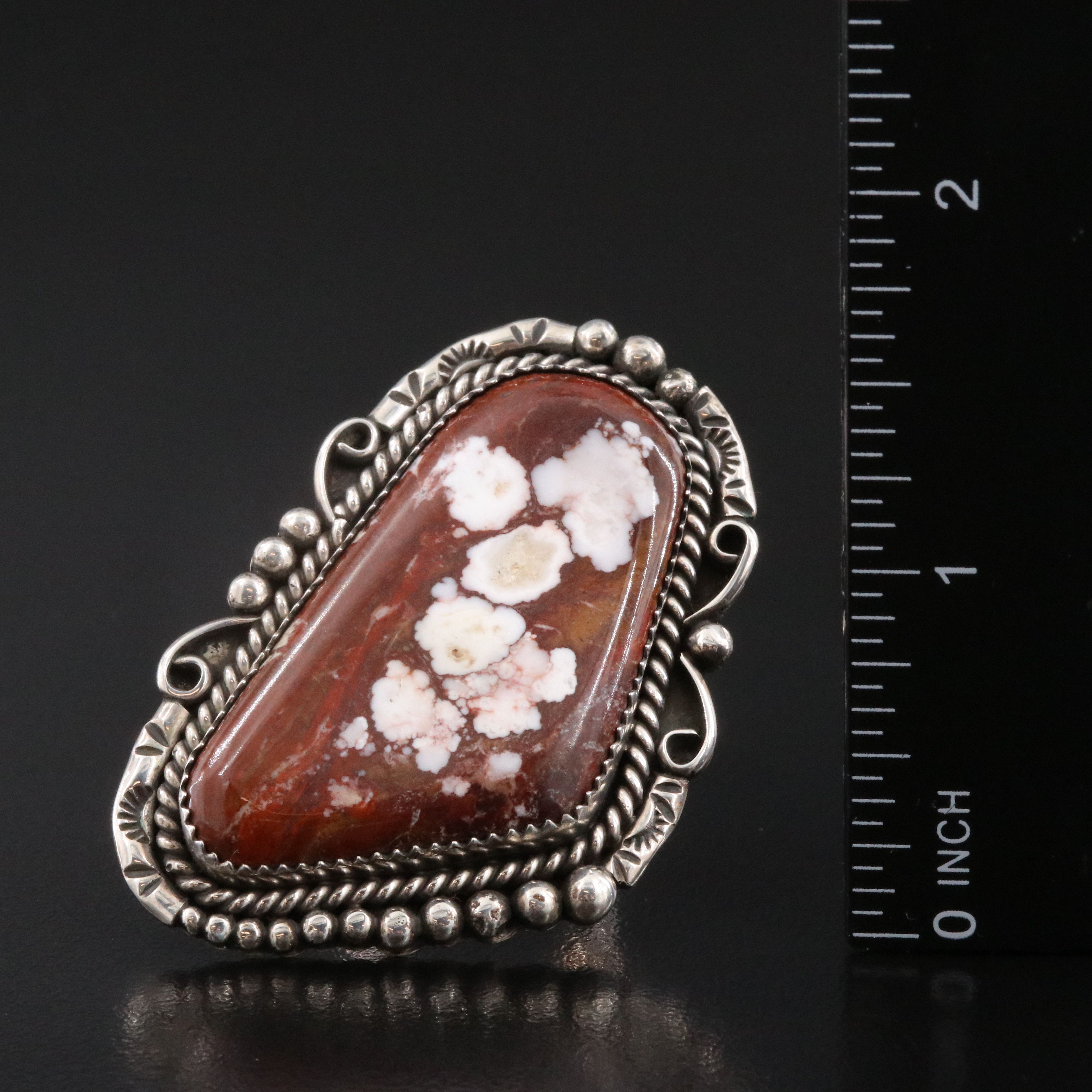 Joe Tso Navajo Diné Sterling Jasper Ring