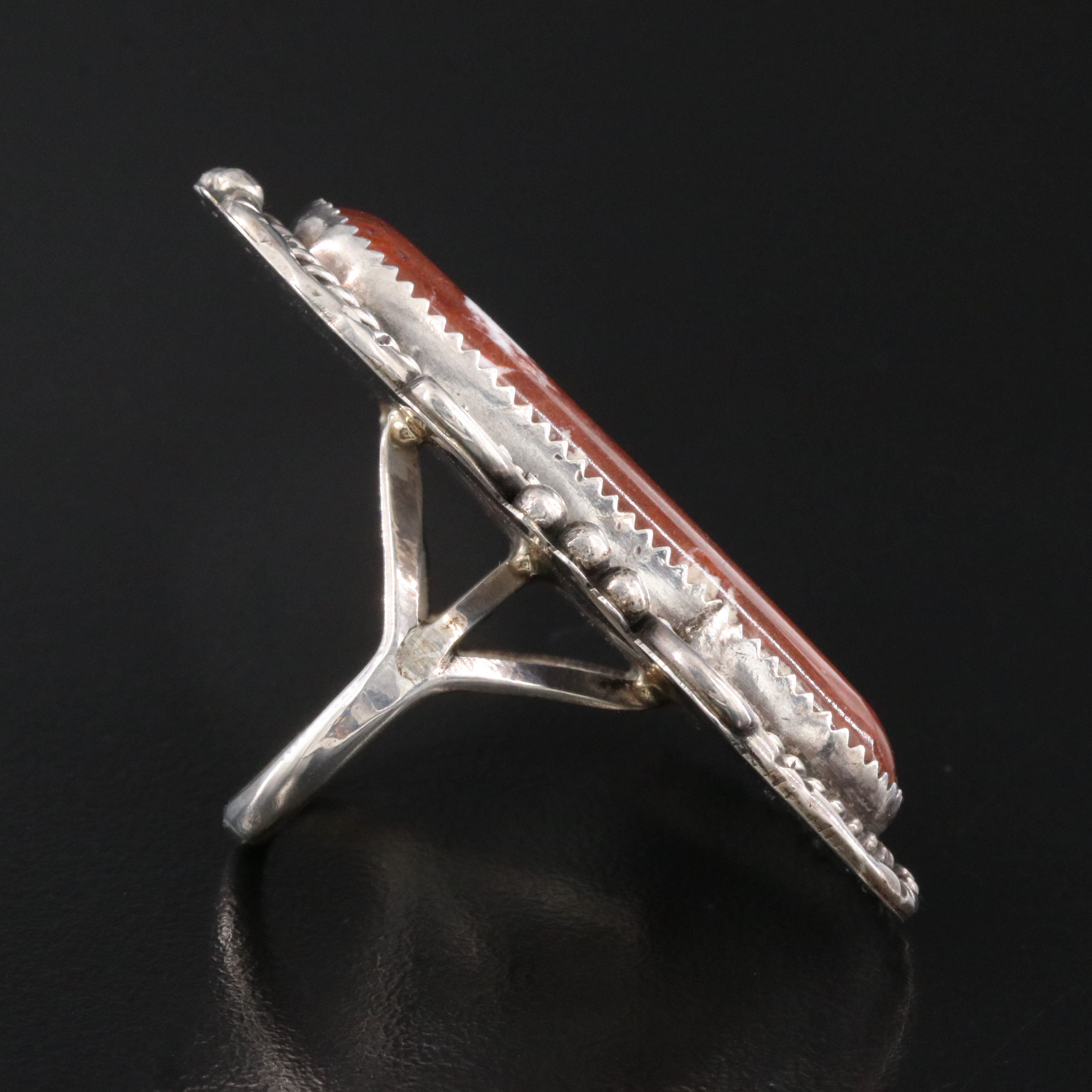 Joe Tso Navajo Diné Sterling Jasper Ring