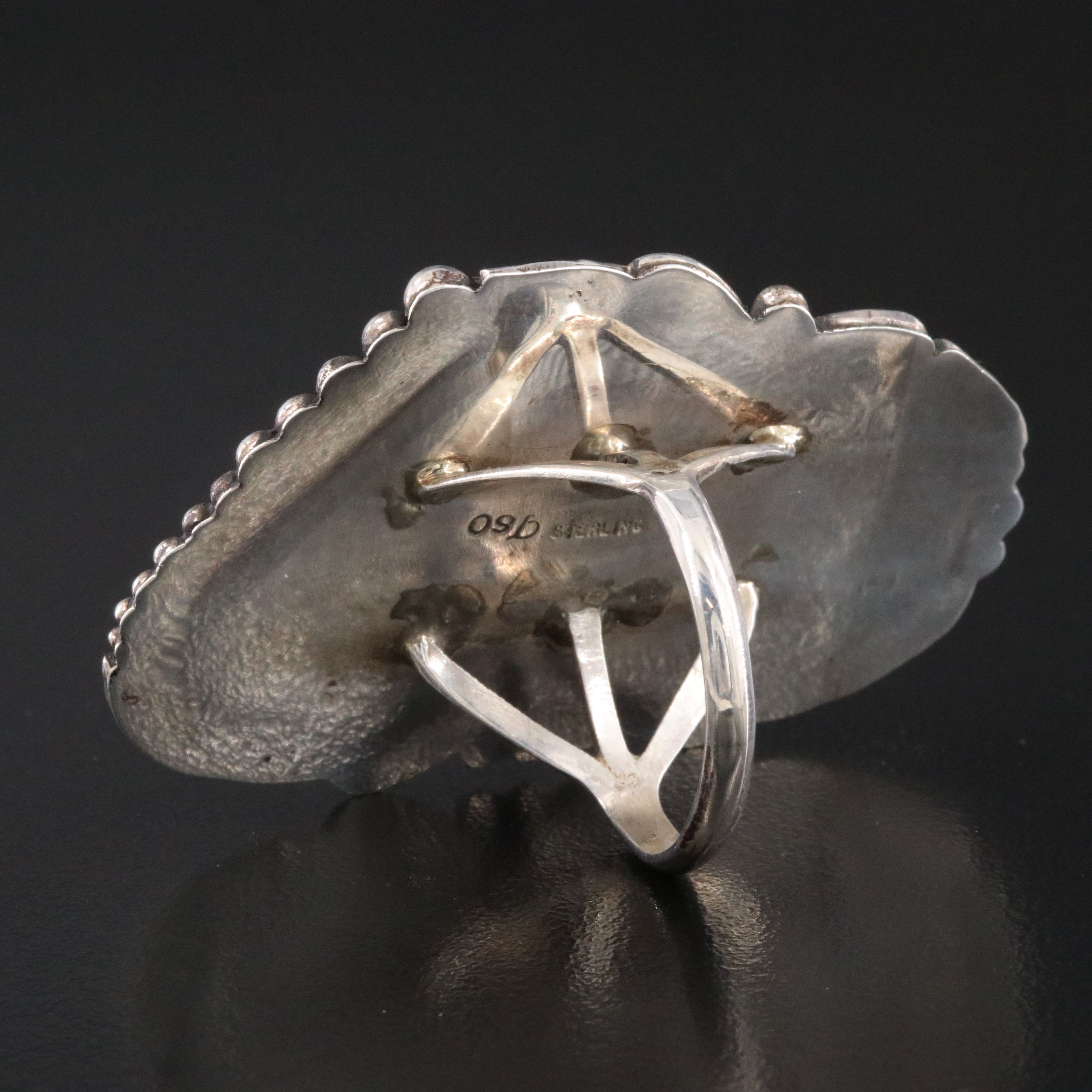 Joe Tso Navajo Diné Sterling Jasper Ring