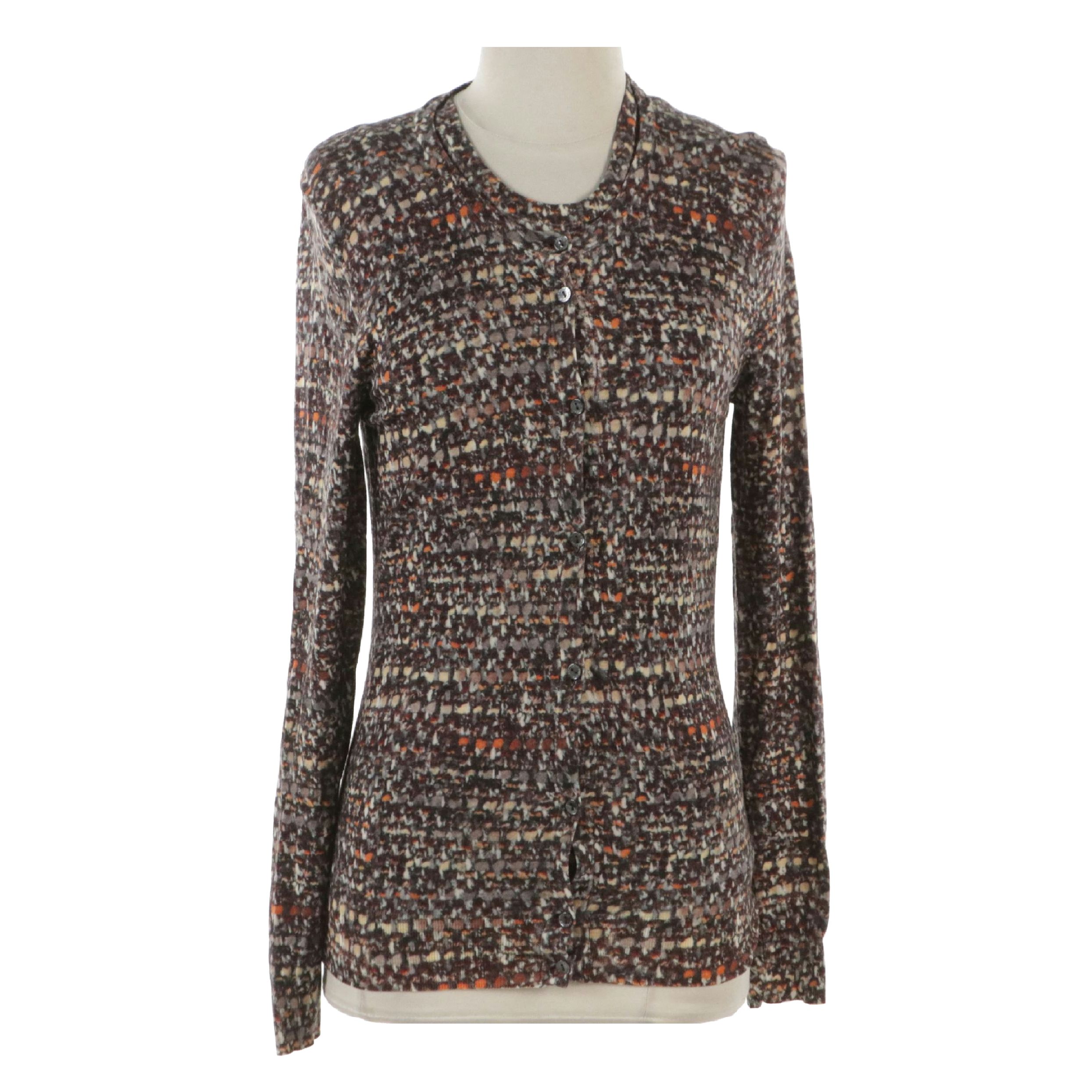 Dolce & Gabbana Printed Wool Two-Piece Sleeveless Top and Cardigan Set