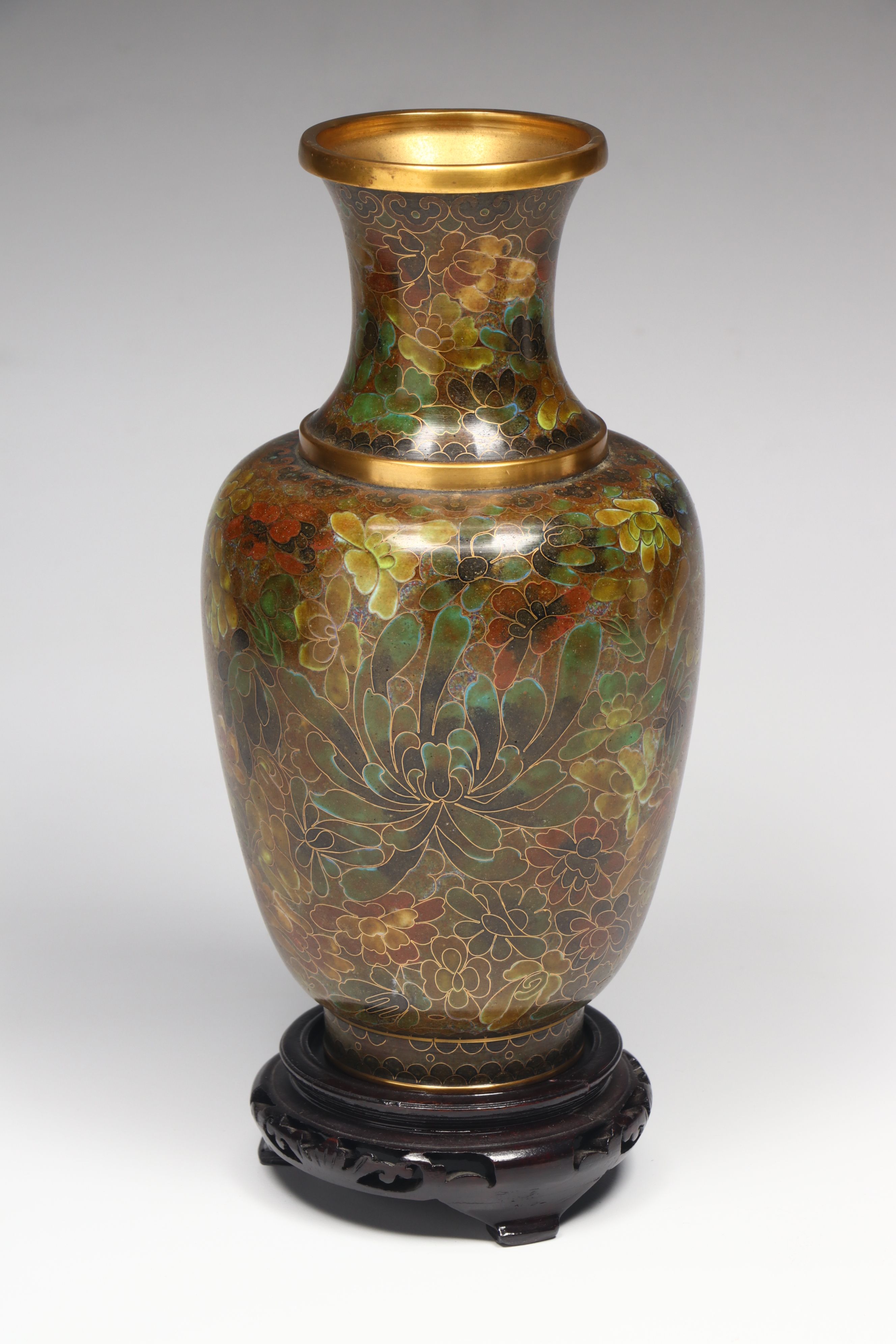 Cloisonné Enamel Vase, Box, and Shakers with More Table Accessories