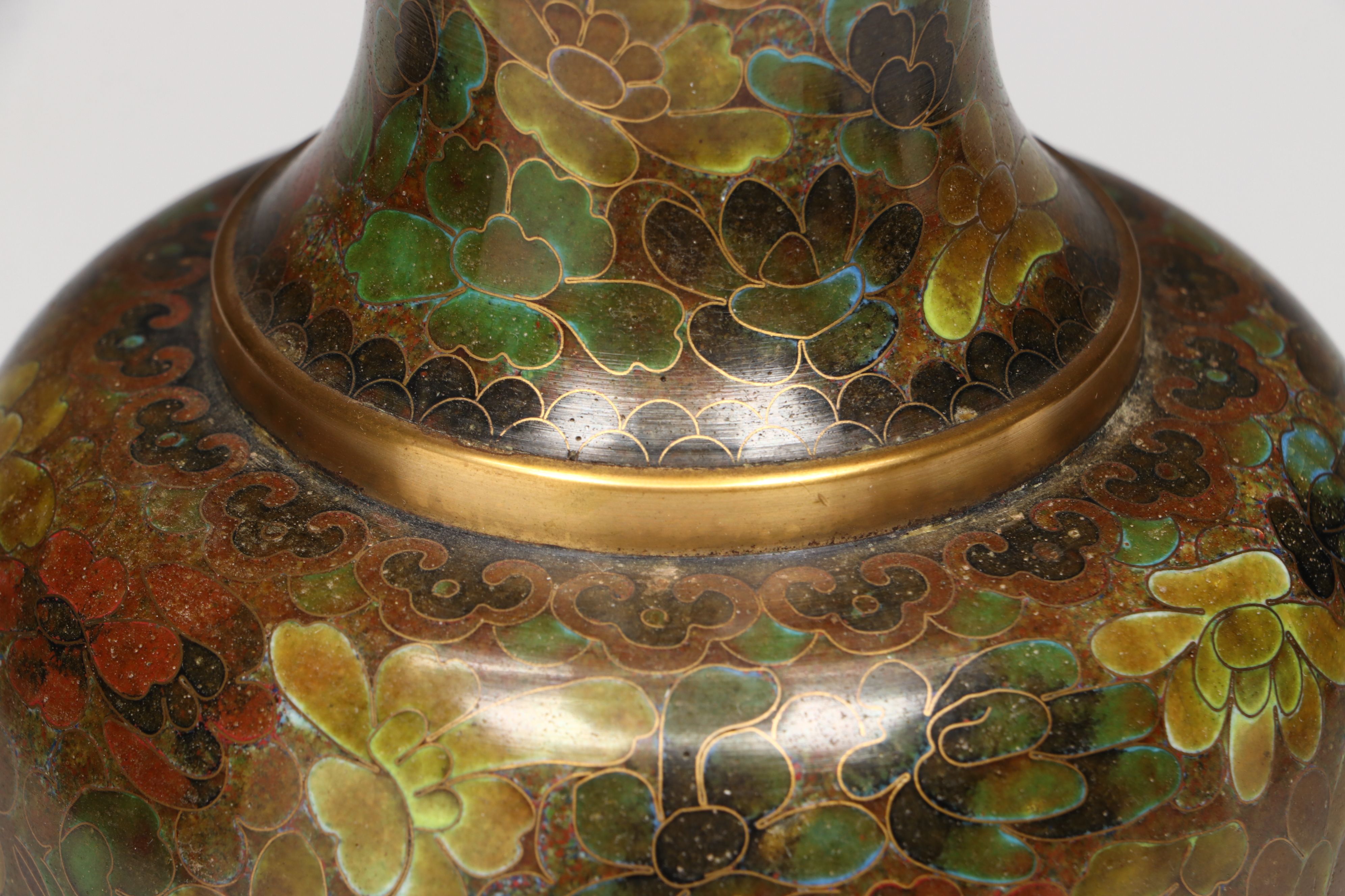 Cloisonné Enamel Vase, Box, and Shakers with More Table Accessories