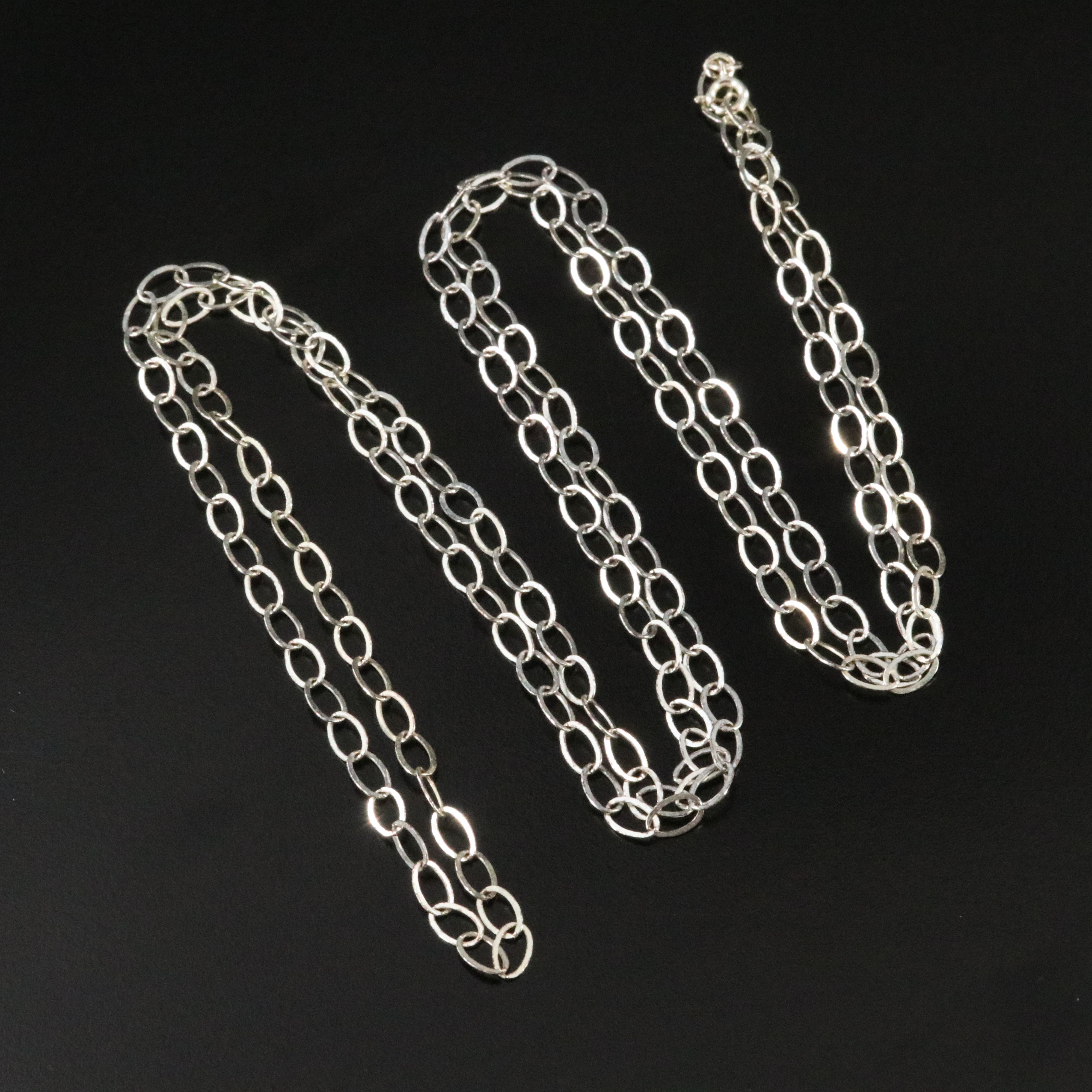 Sterling Oval Cable Chain Necklace