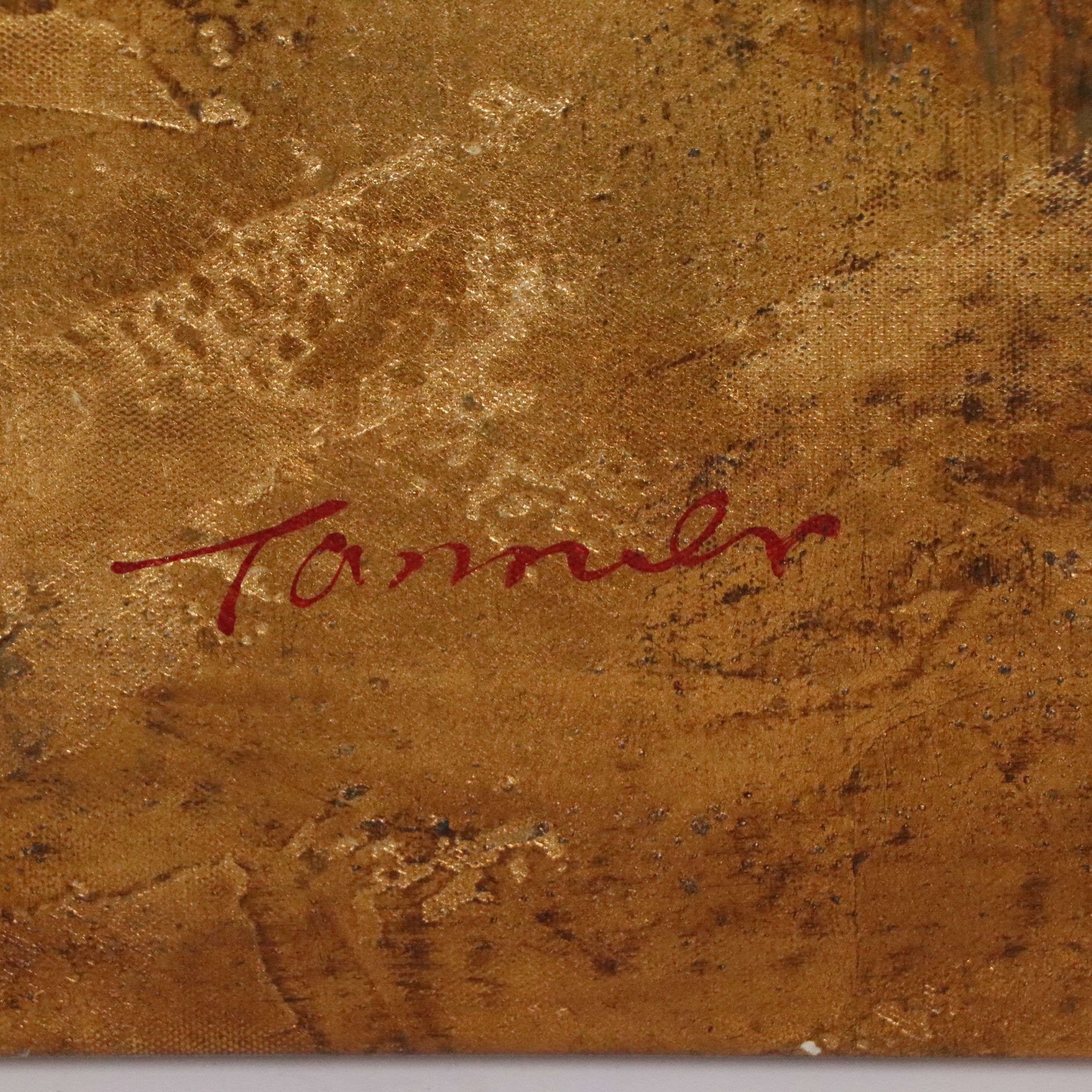 Oil Painting of Autumn Woods and Pond, Late 20th to 21st Century