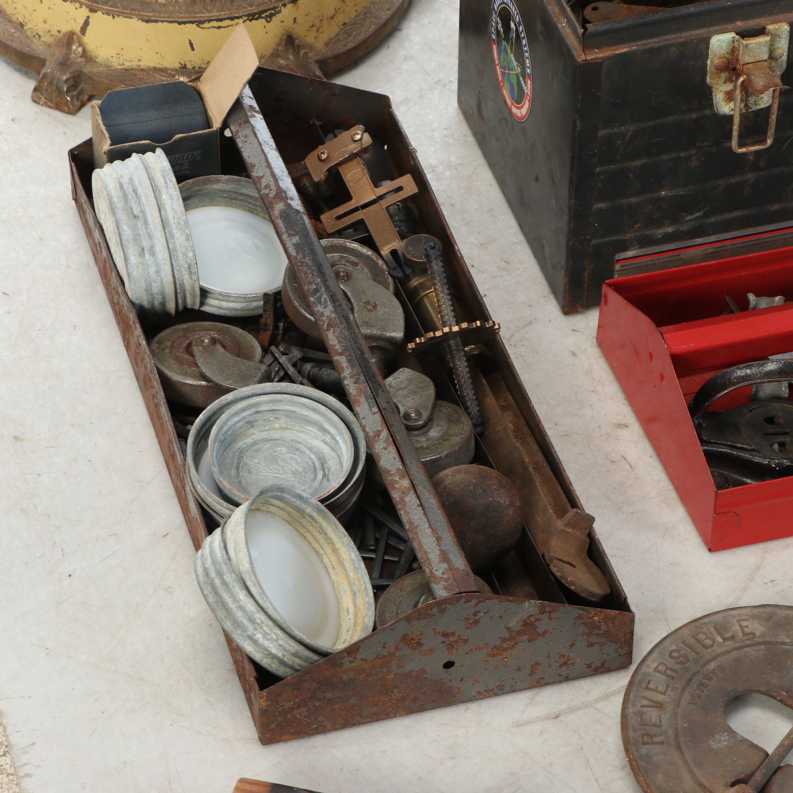 Craftsman Tool Box with Other Hand Tools, Bakelite Plugs and More Décor