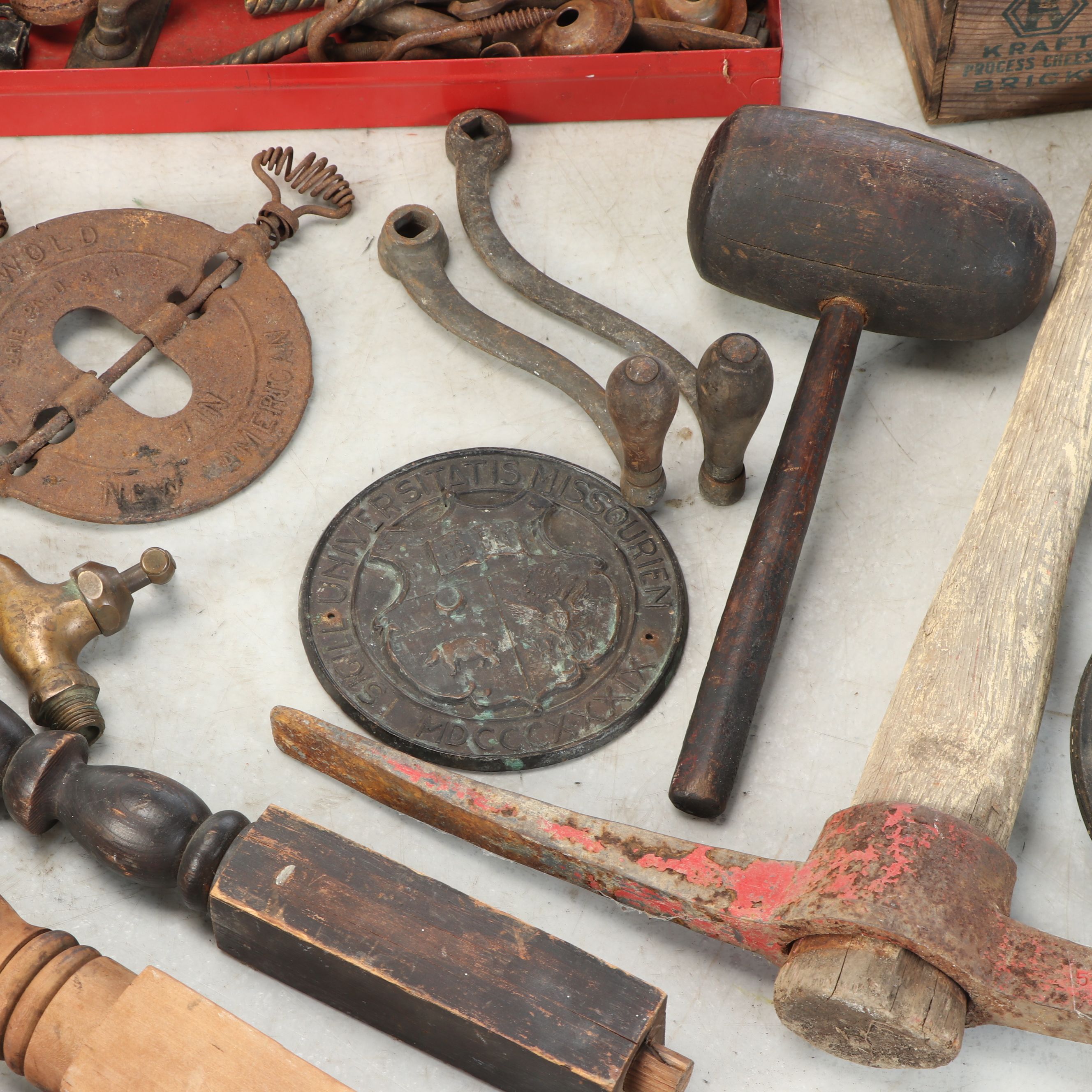 Craftsman Tool Box with Other Hand Tools, Bakelite Plugs and More Décor