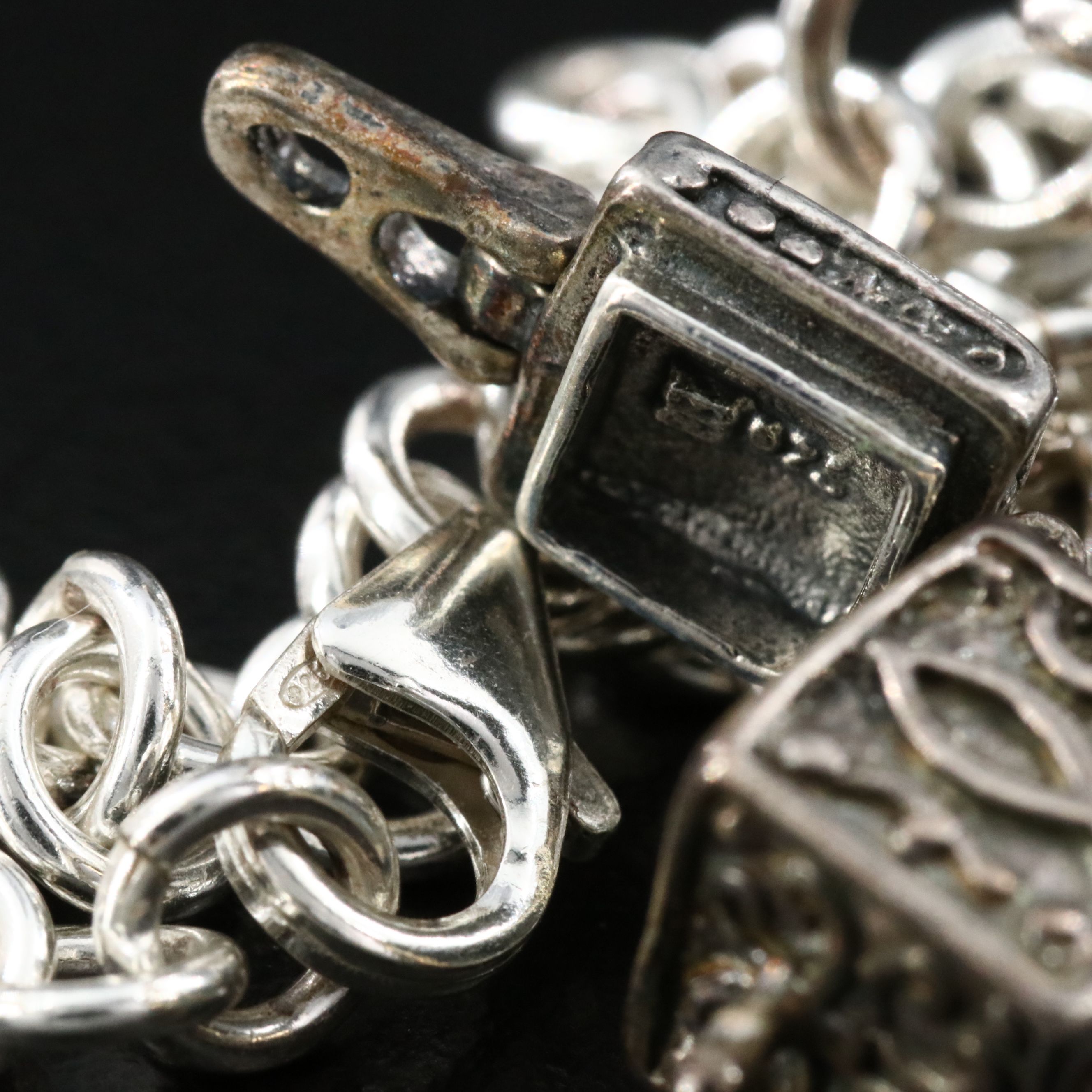 Sterling Prayer Box Charm Bracelet