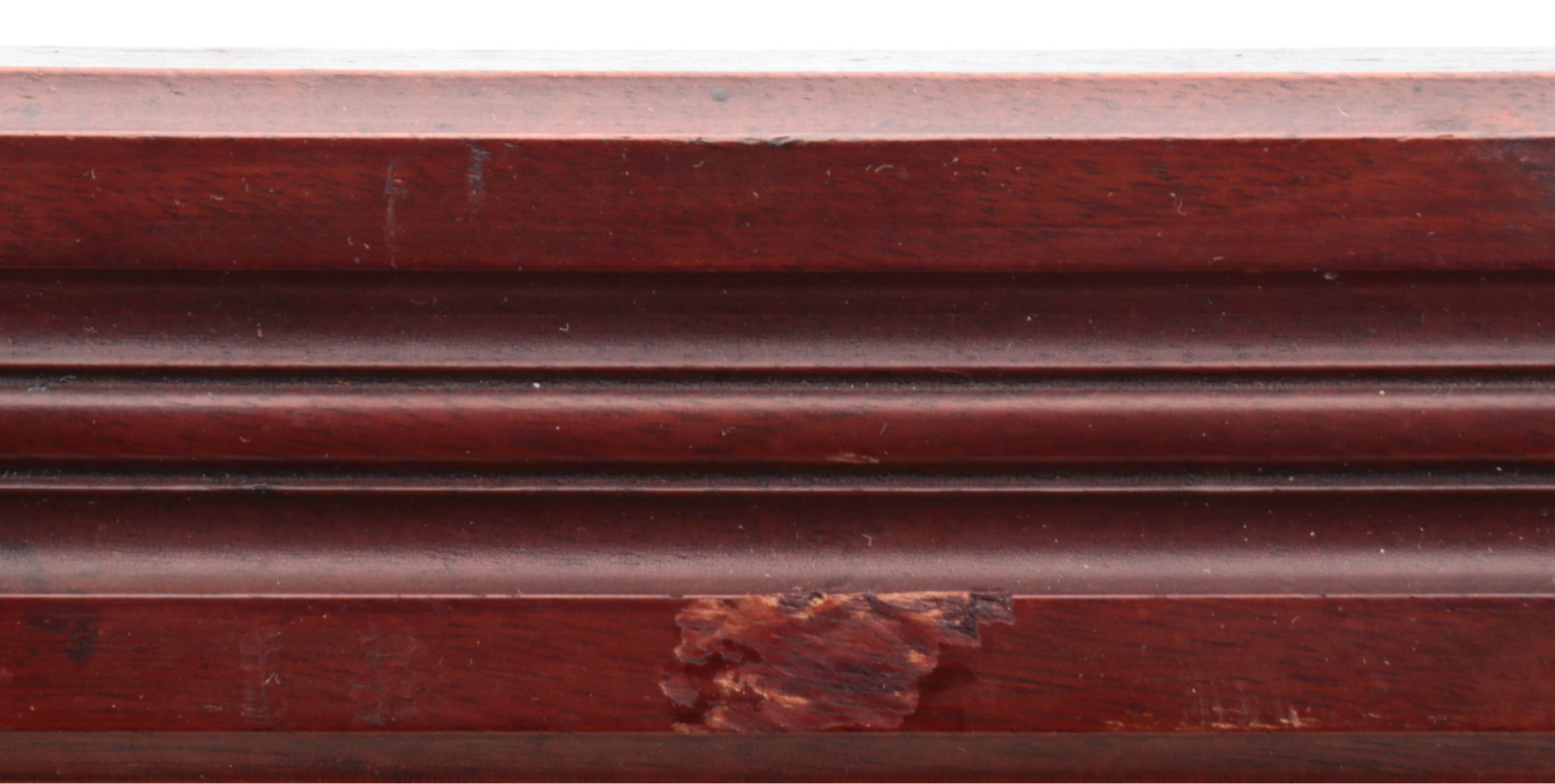 Hand-Carved Rectangular Wooden Wall Mirror, Early to Mid-20th C.