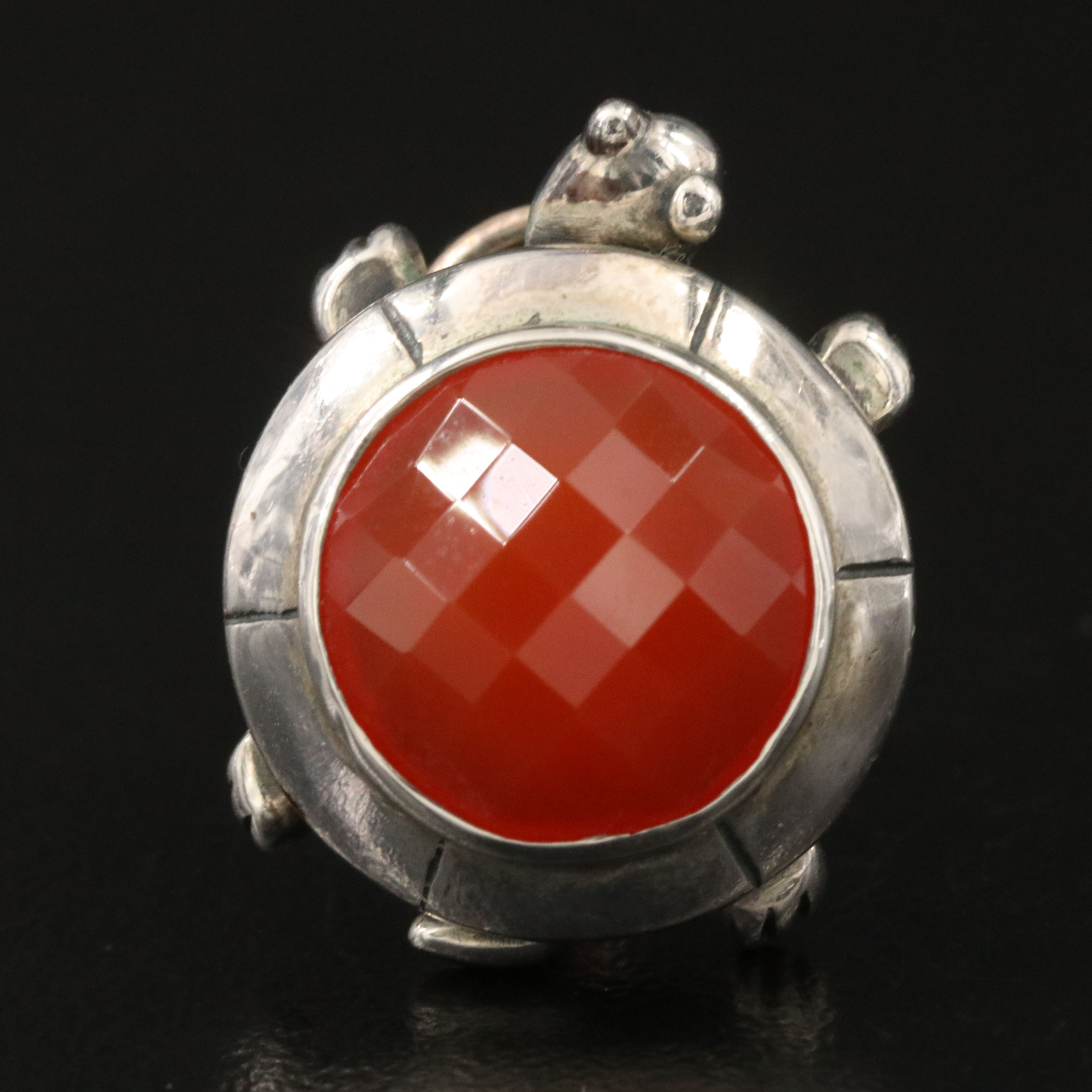 Saint by Sarah Jane "Sheldon" Sterling Carnelian Turtle Earrings