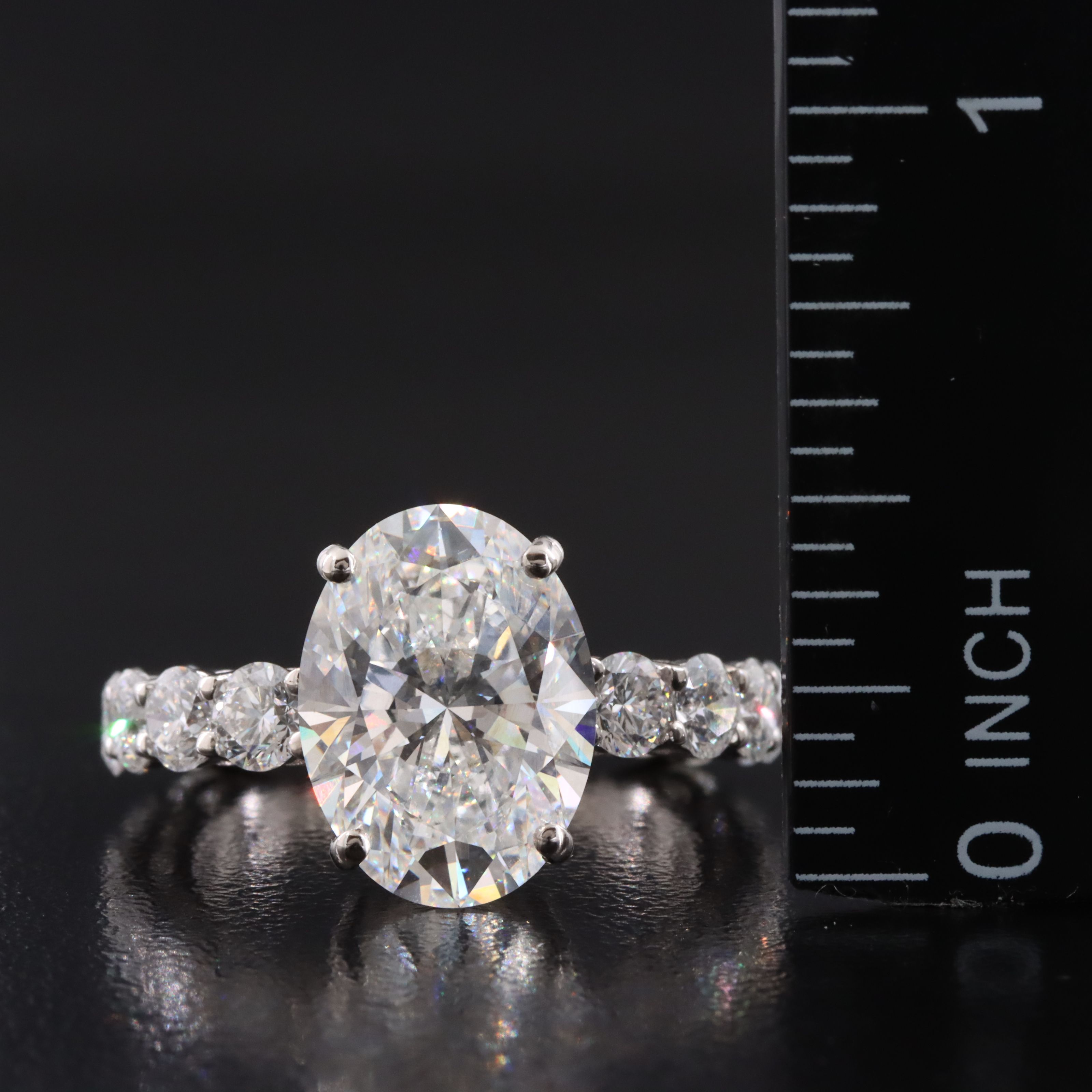 14K 9.02 CTW Lab Grown Diamond Ring Set with IGI Report