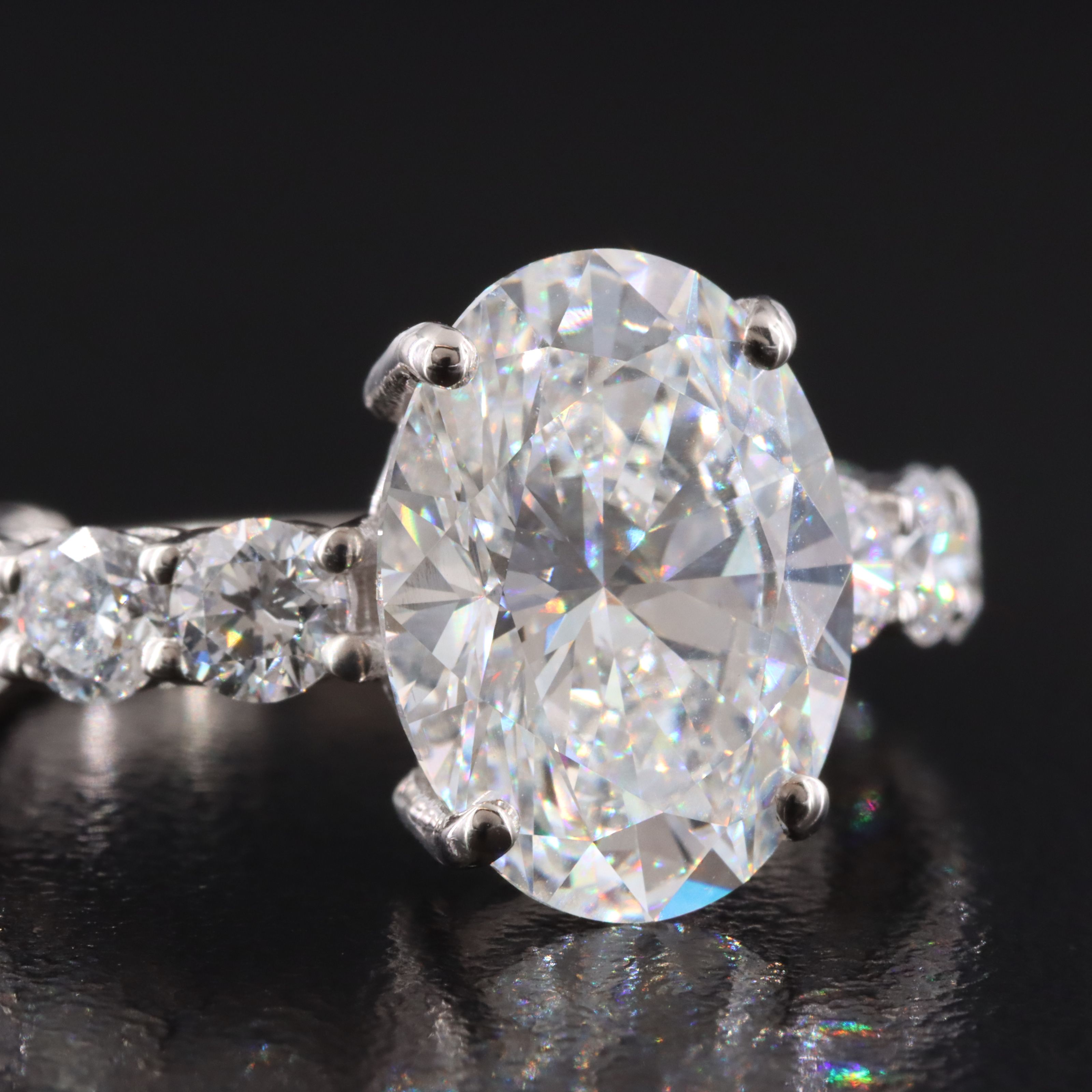 14K 9.02 CTW Lab Grown Diamond Ring Set with IGI Report