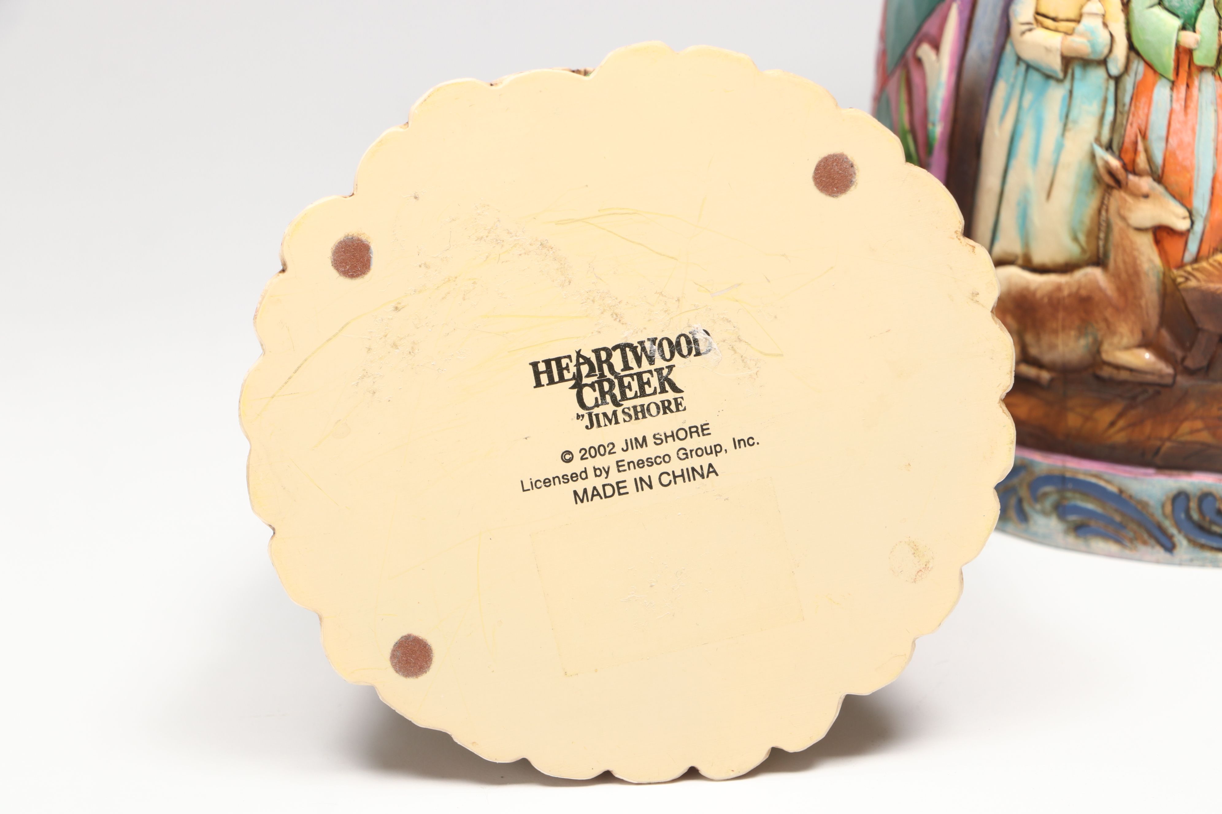 Jim Shore Resin Angel Figurines with Christopher Radko Glass Ornament