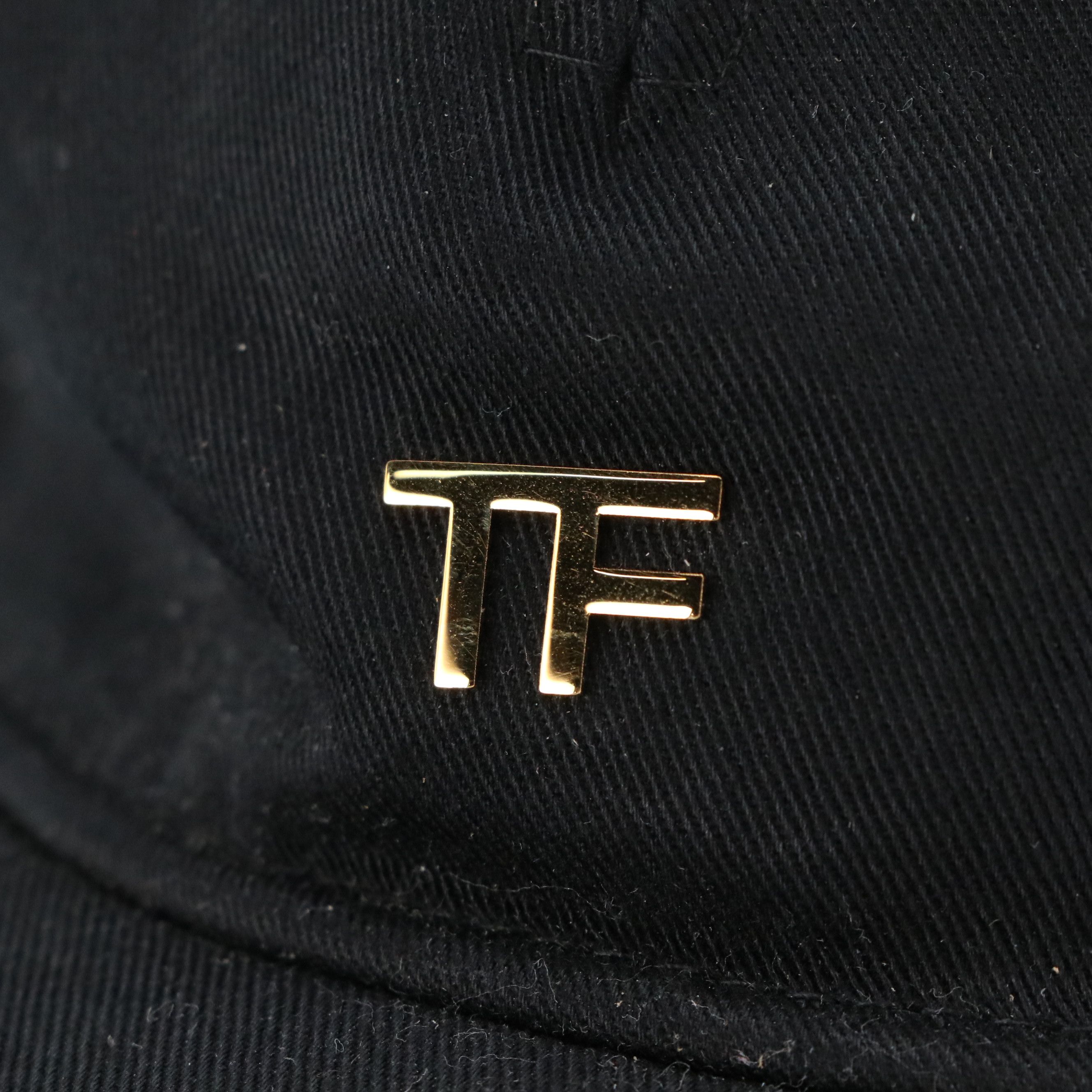 Tom Ford Logo Baseball Cap in Black Cotton