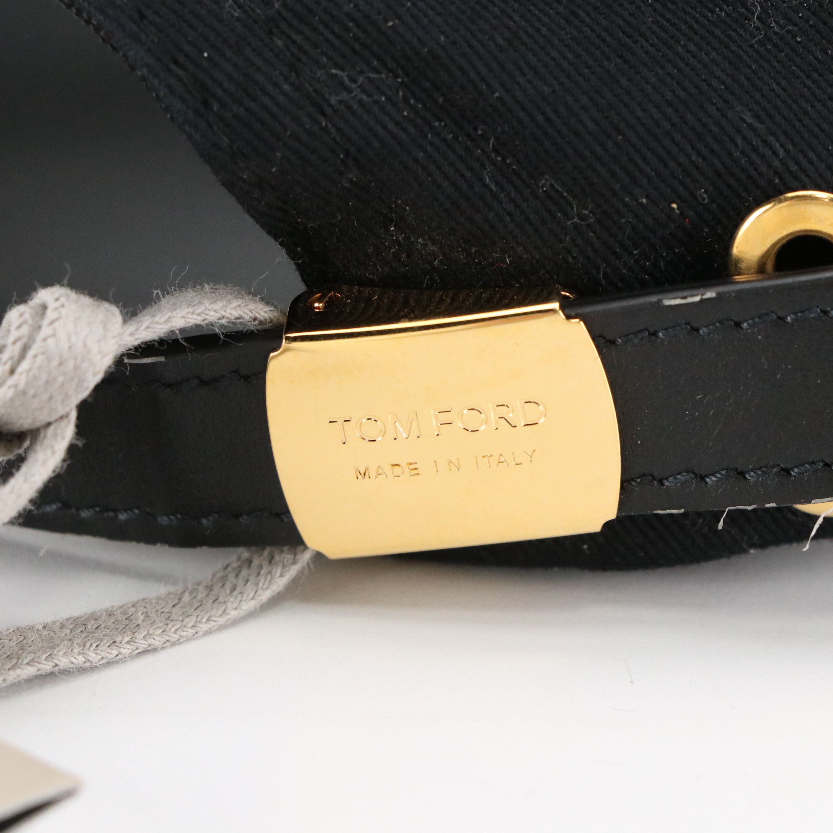 Tom Ford Logo Baseball Cap in Black Cotton