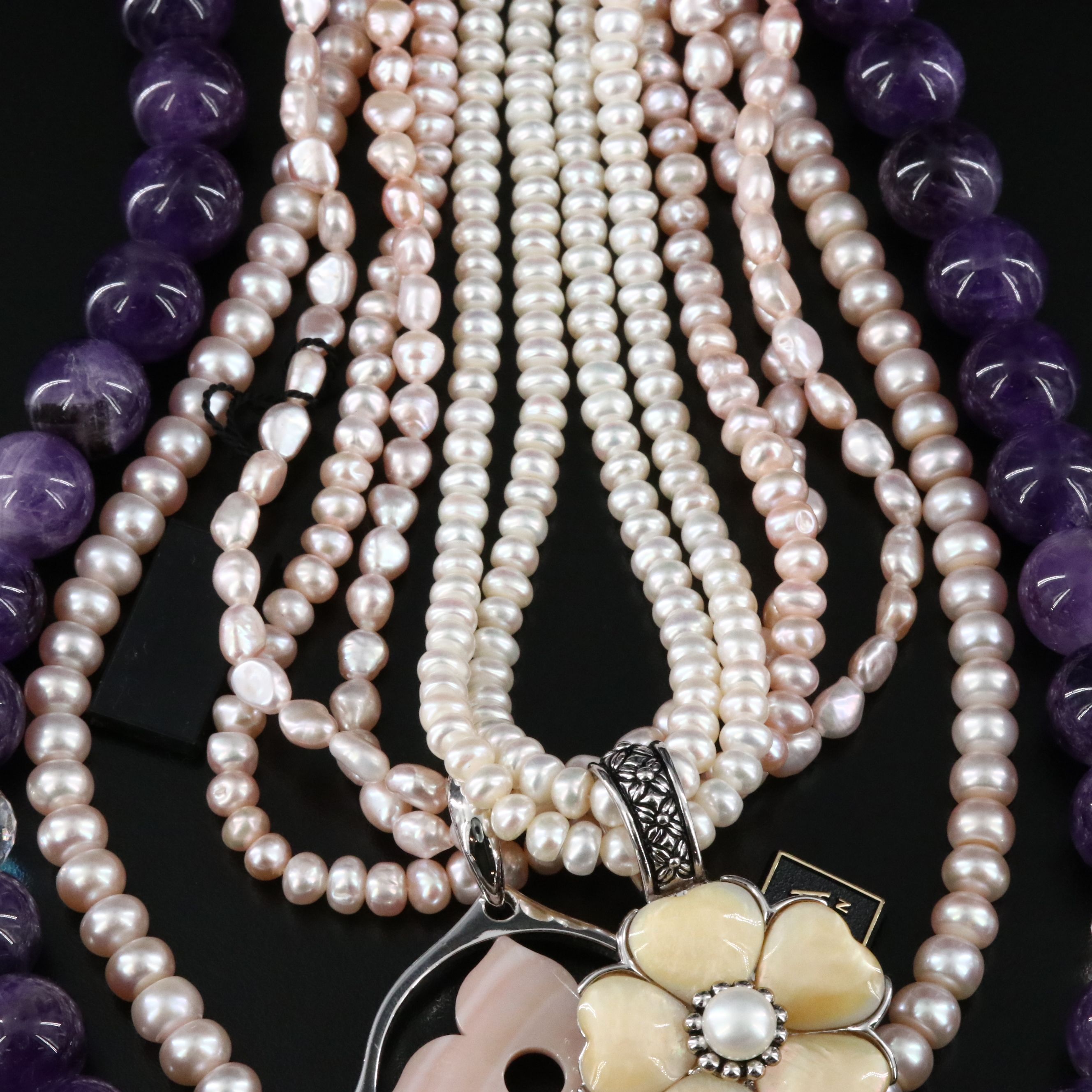 Honora, Pearls and Amethyst Featured in Sterling Necklace Collection