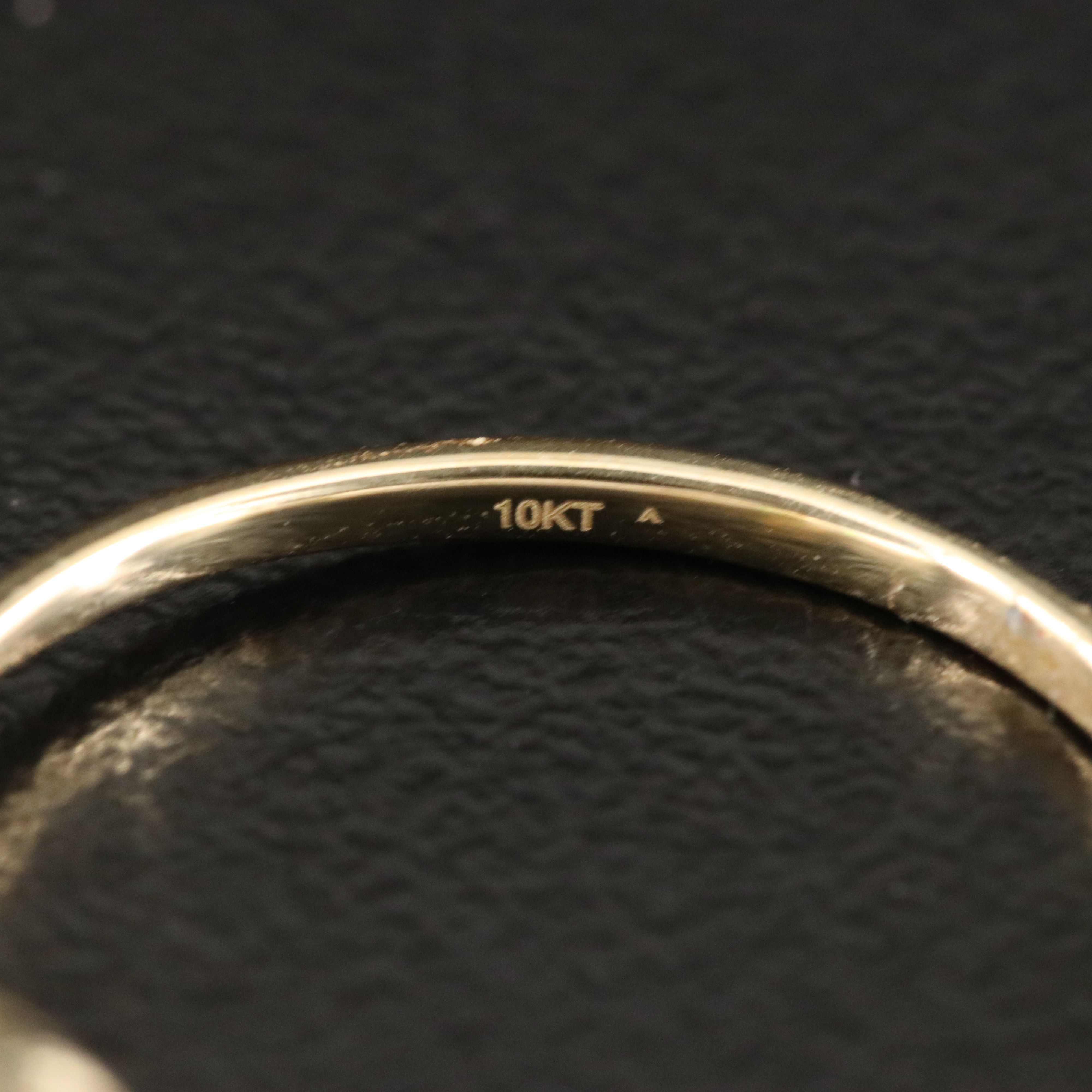 10K Peridot and Diamond Ring