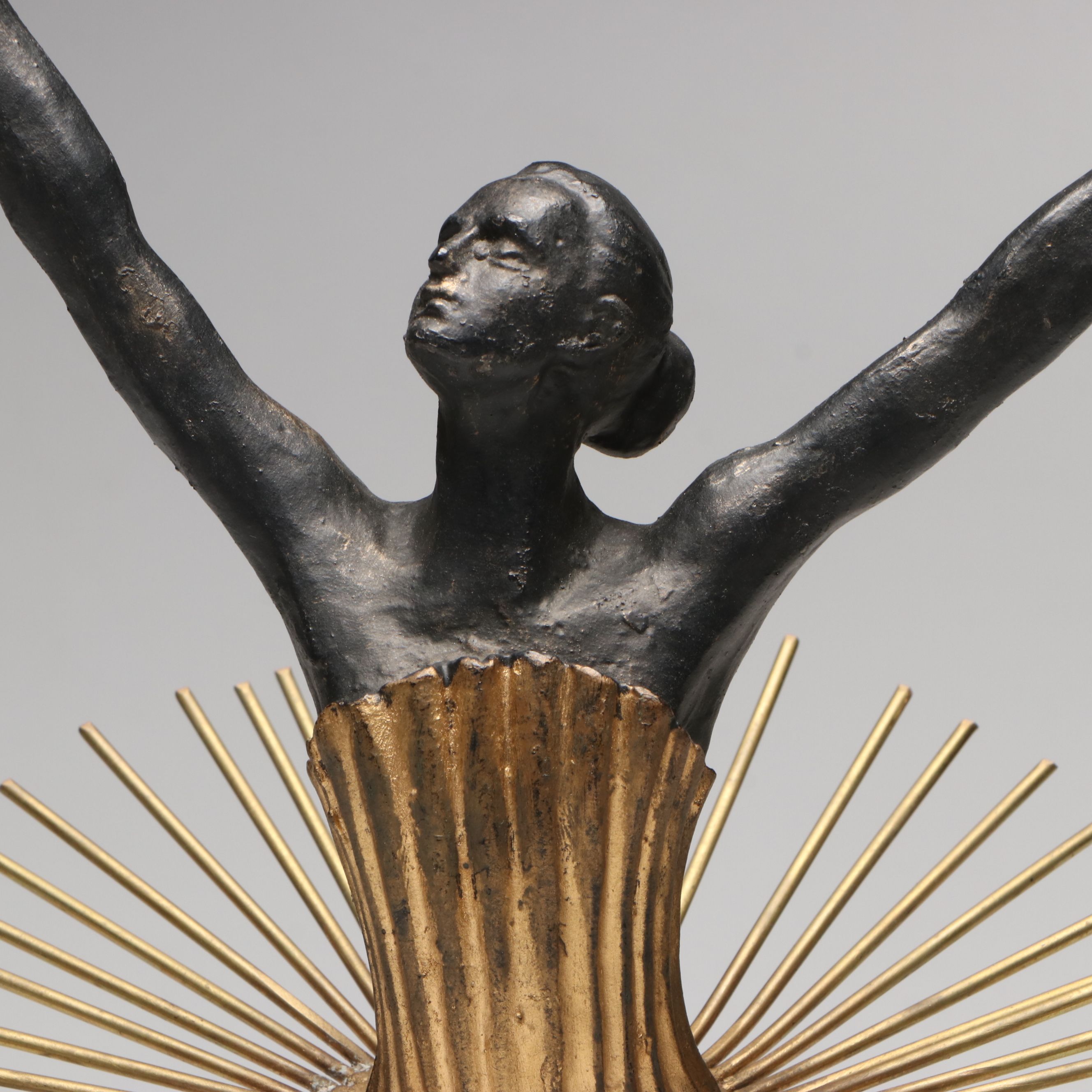 Global Views Ballet Dancer Mixed Metal Sculpture "Bauhaus Grande Plie"