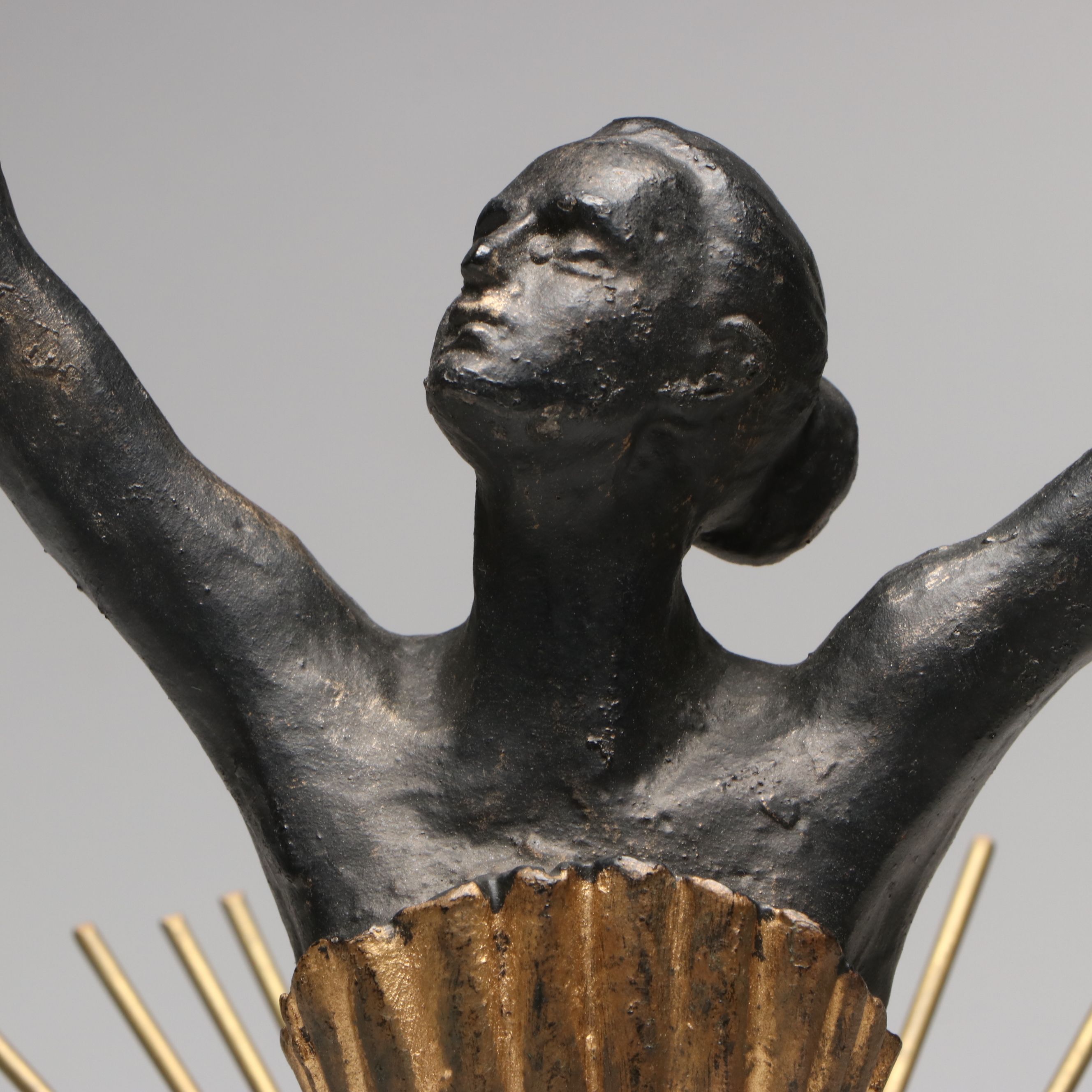 Global Views Ballet Dancer Mixed Metal Sculpture "Bauhaus Grande Plie"