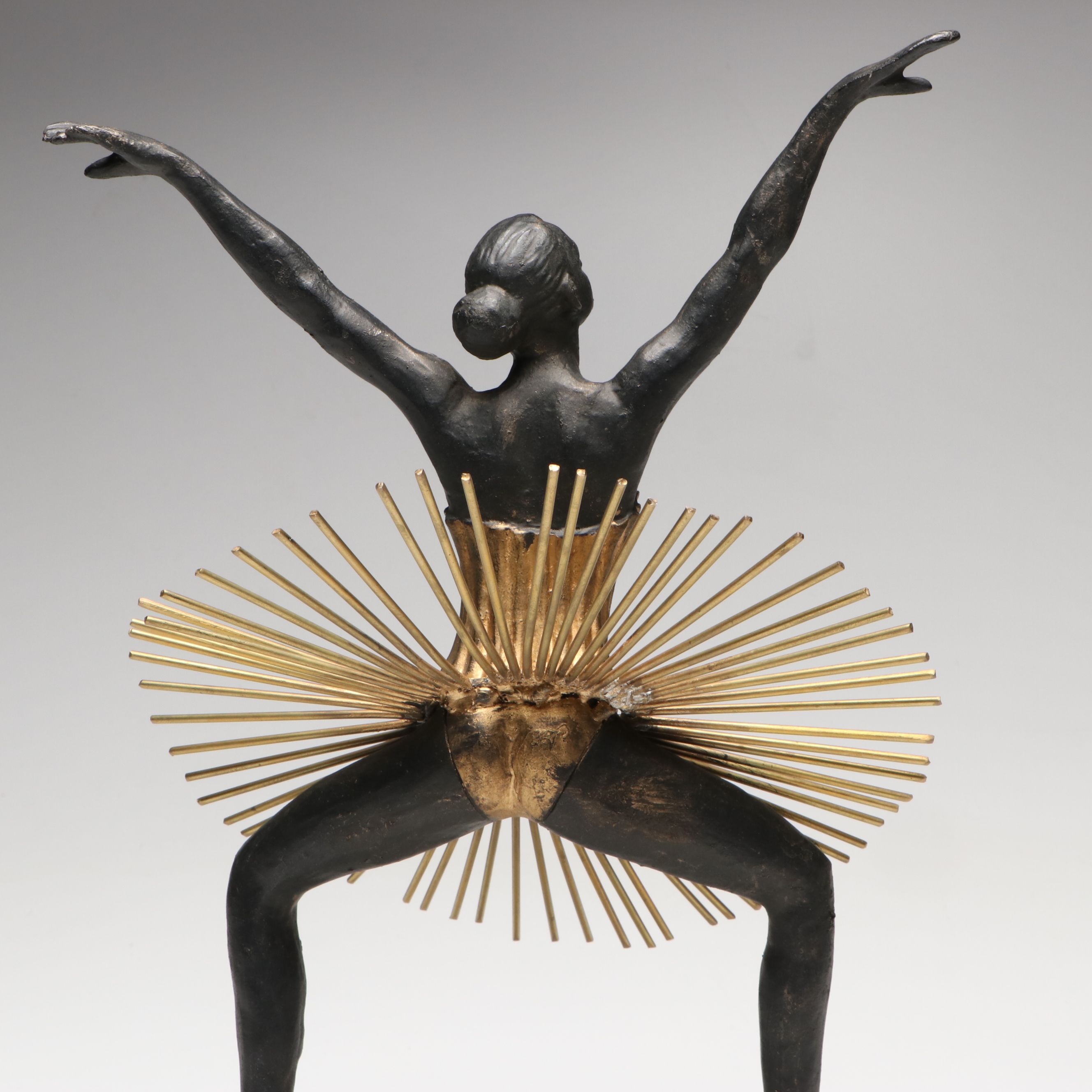 Global Views Ballet Dancer Mixed Metal Sculpture "Bauhaus Grande Plie"