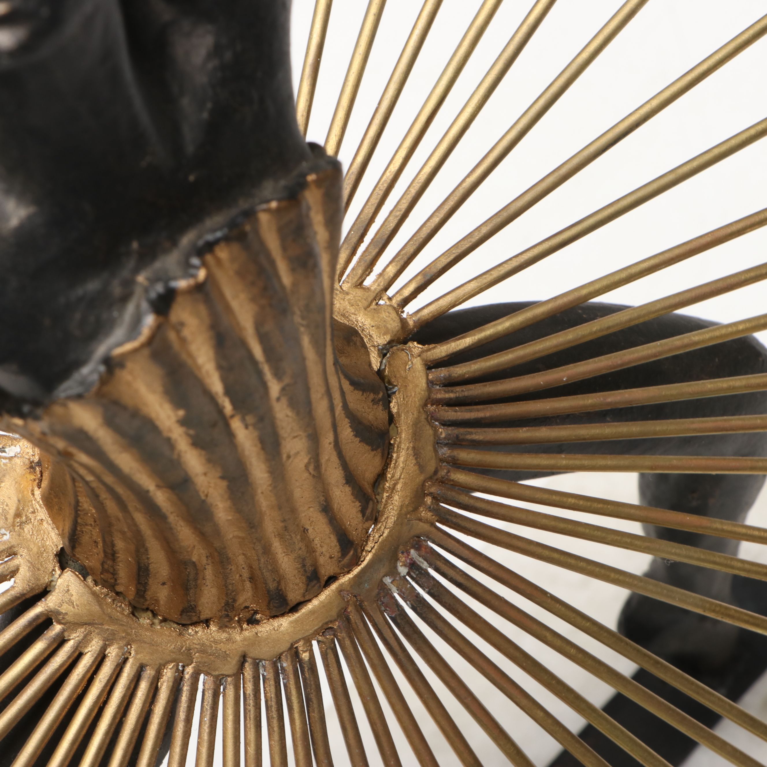 Global Views Ballet Dancer Mixed Metal Sculpture "Bauhaus Grande Plie"