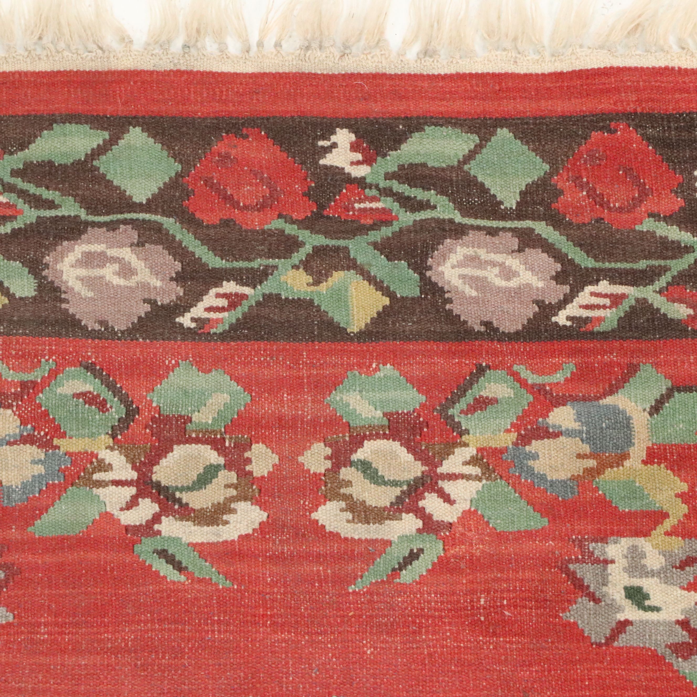 3'8 x 6'3 Handwoven Turkish Karabağ Kilim Area Rug