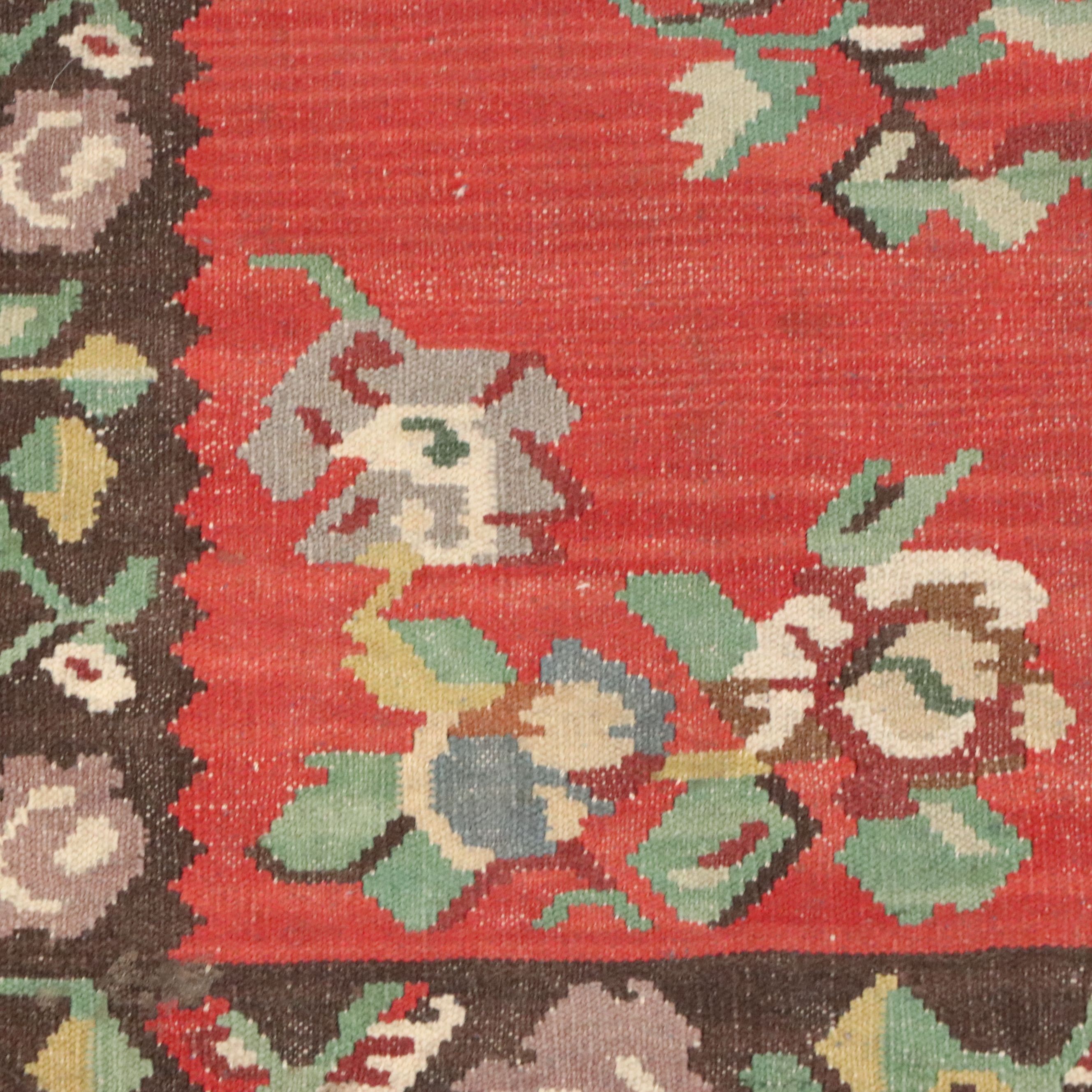 3'8 x 6'3 Handwoven Turkish Karabağ Kilim Area Rug