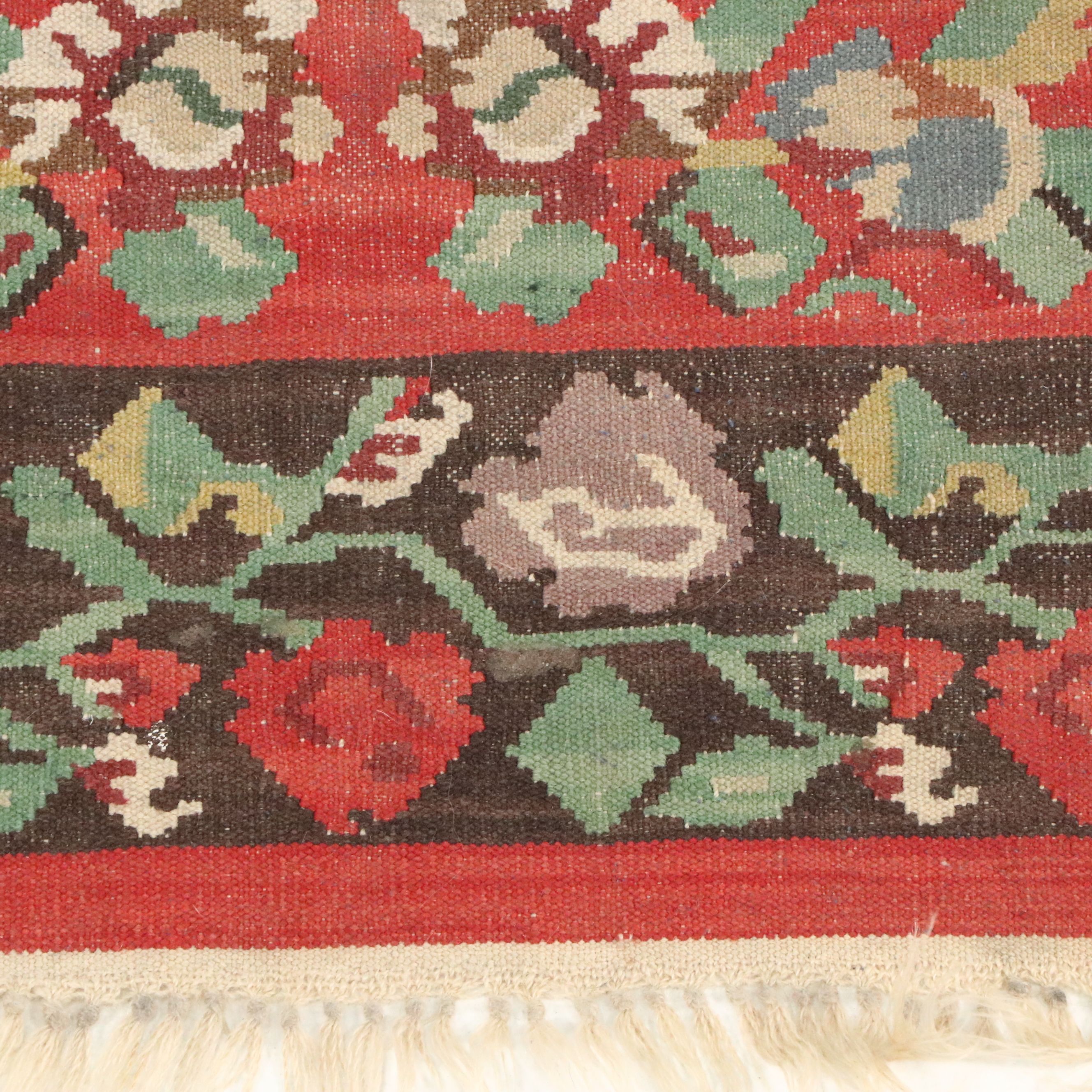 3'8 x 6'3 Handwoven Turkish Karabağ Kilim Area Rug