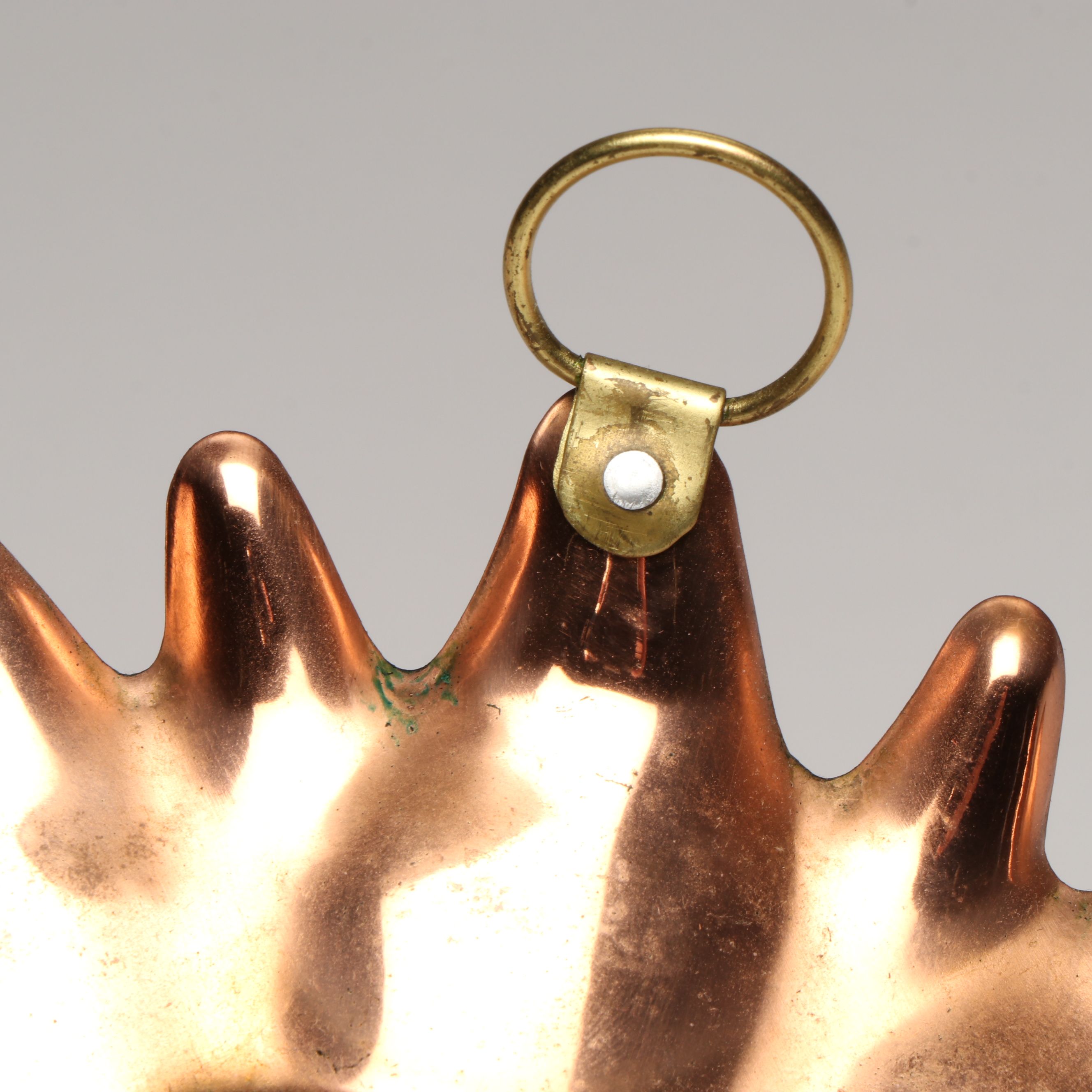 Copper Tone Sun Wall Hanging with Star and Other Metal Jell-O and Baking Molds